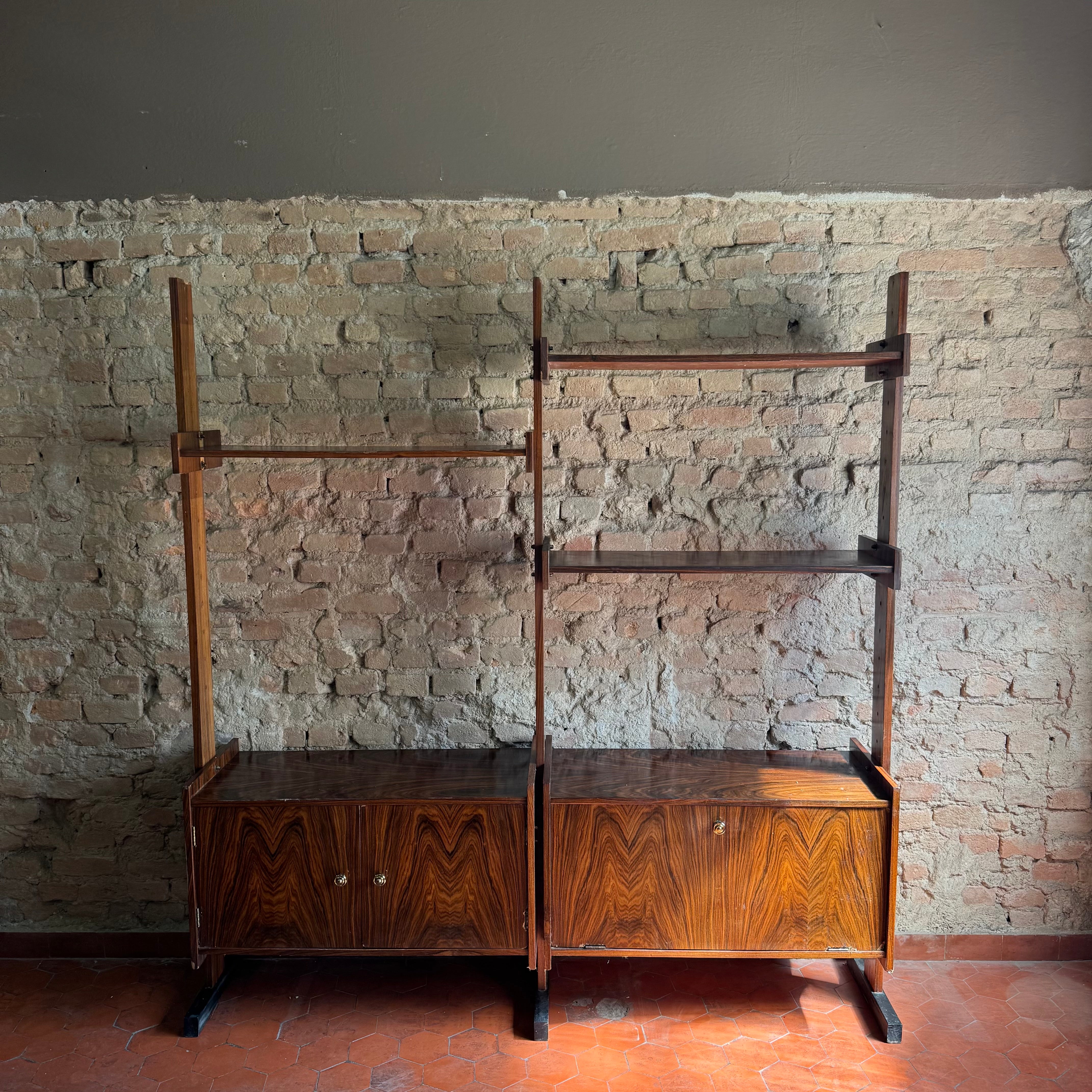 Estante modular antiga em Jacarandá anos 60