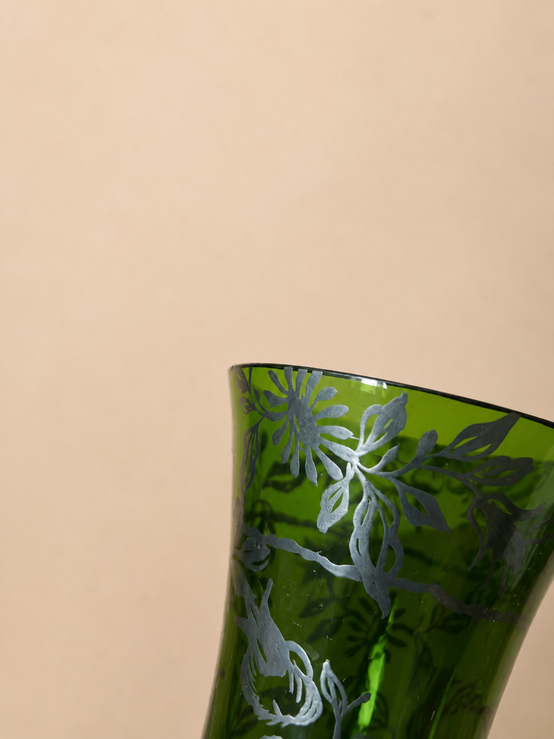 Vaso em meio cristal verde  (DMCPS_207)