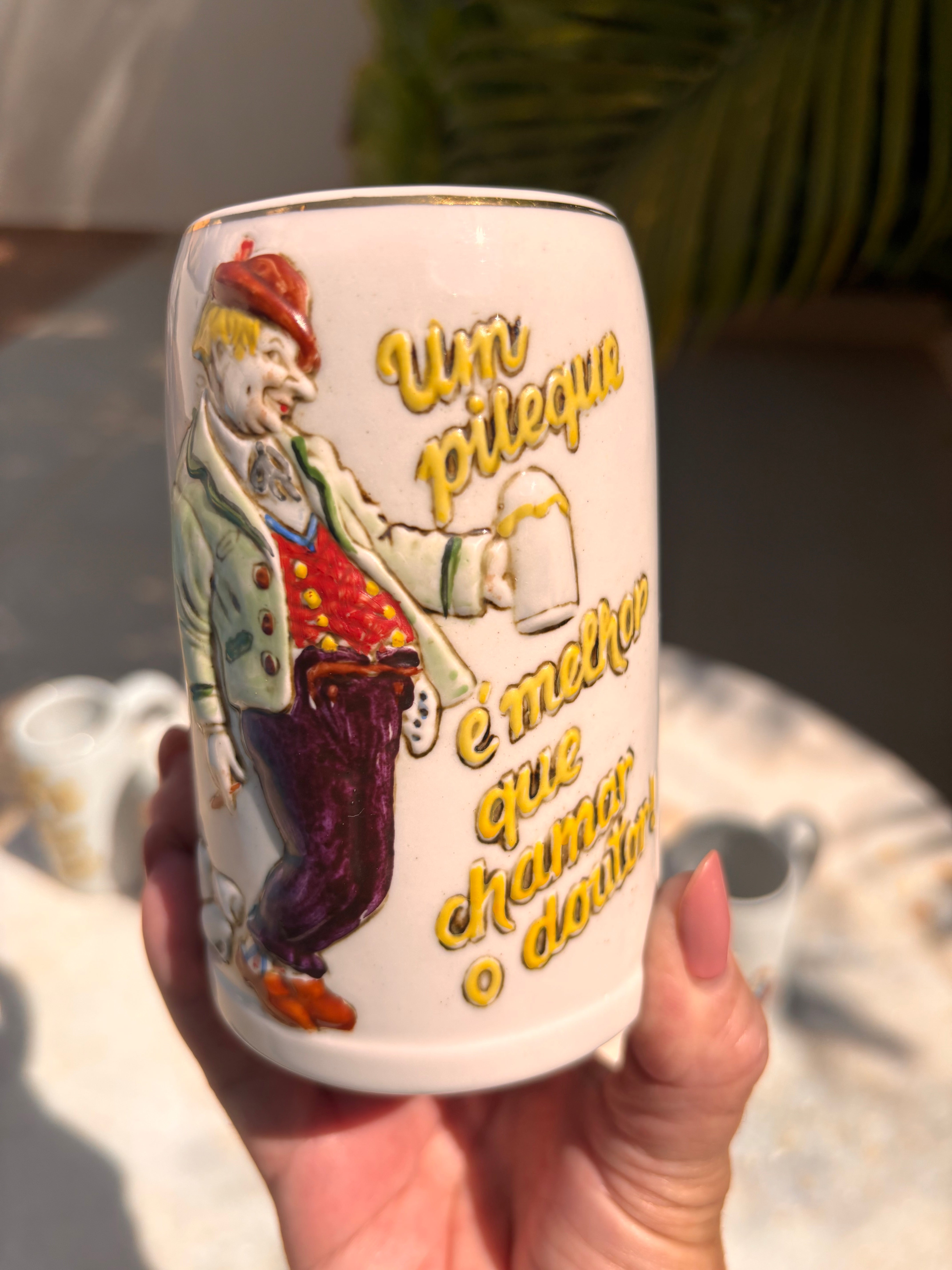  Coleção Canecos Chopp Ceramarte Anos 70/80 Completa 6 Peças Relíquia