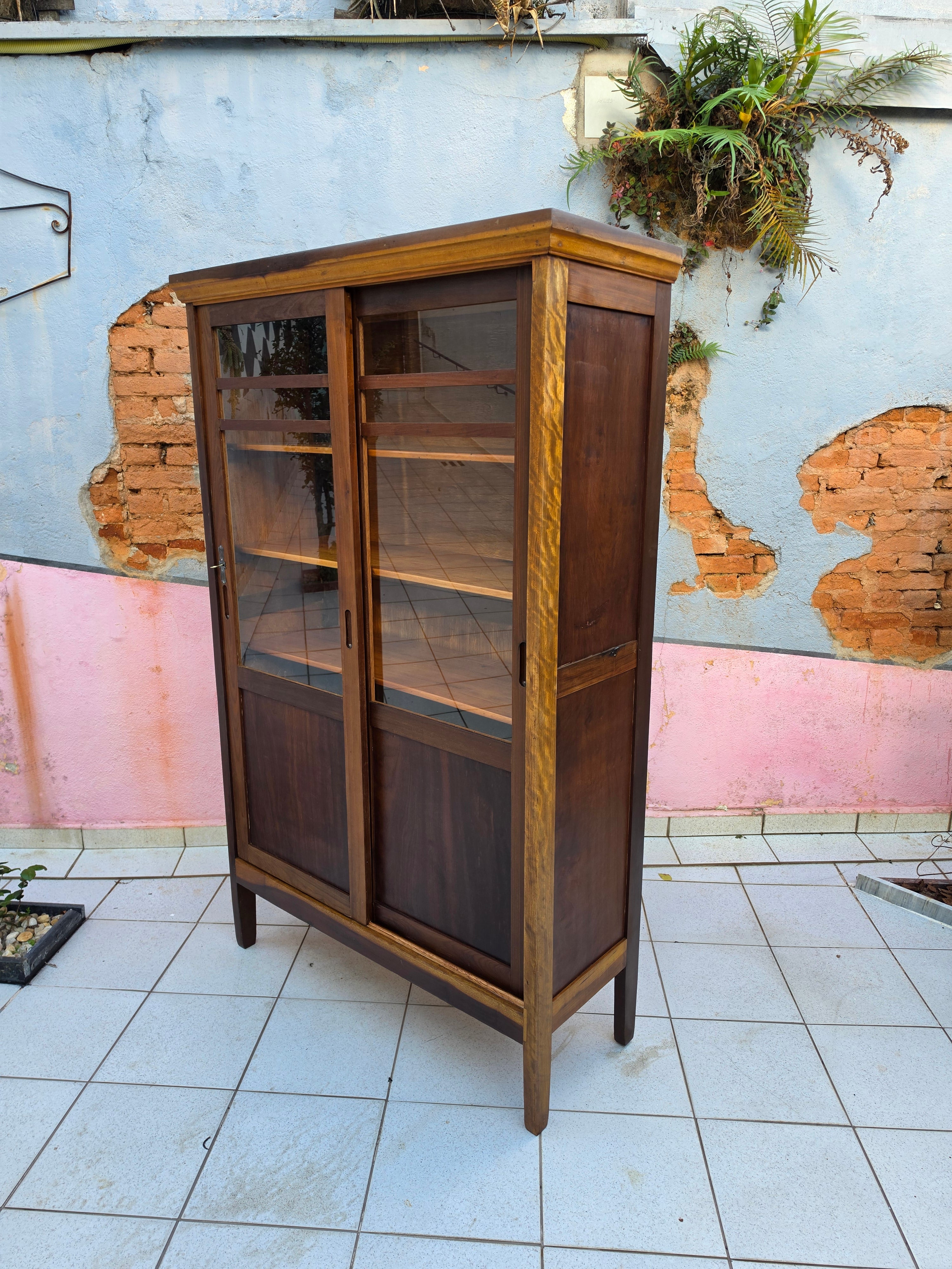 Estante/ Livreiro porta de correr década de 60