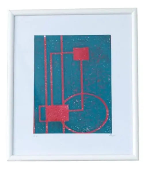 Quadro Decorativo Abstrato 38x28 Red - 158