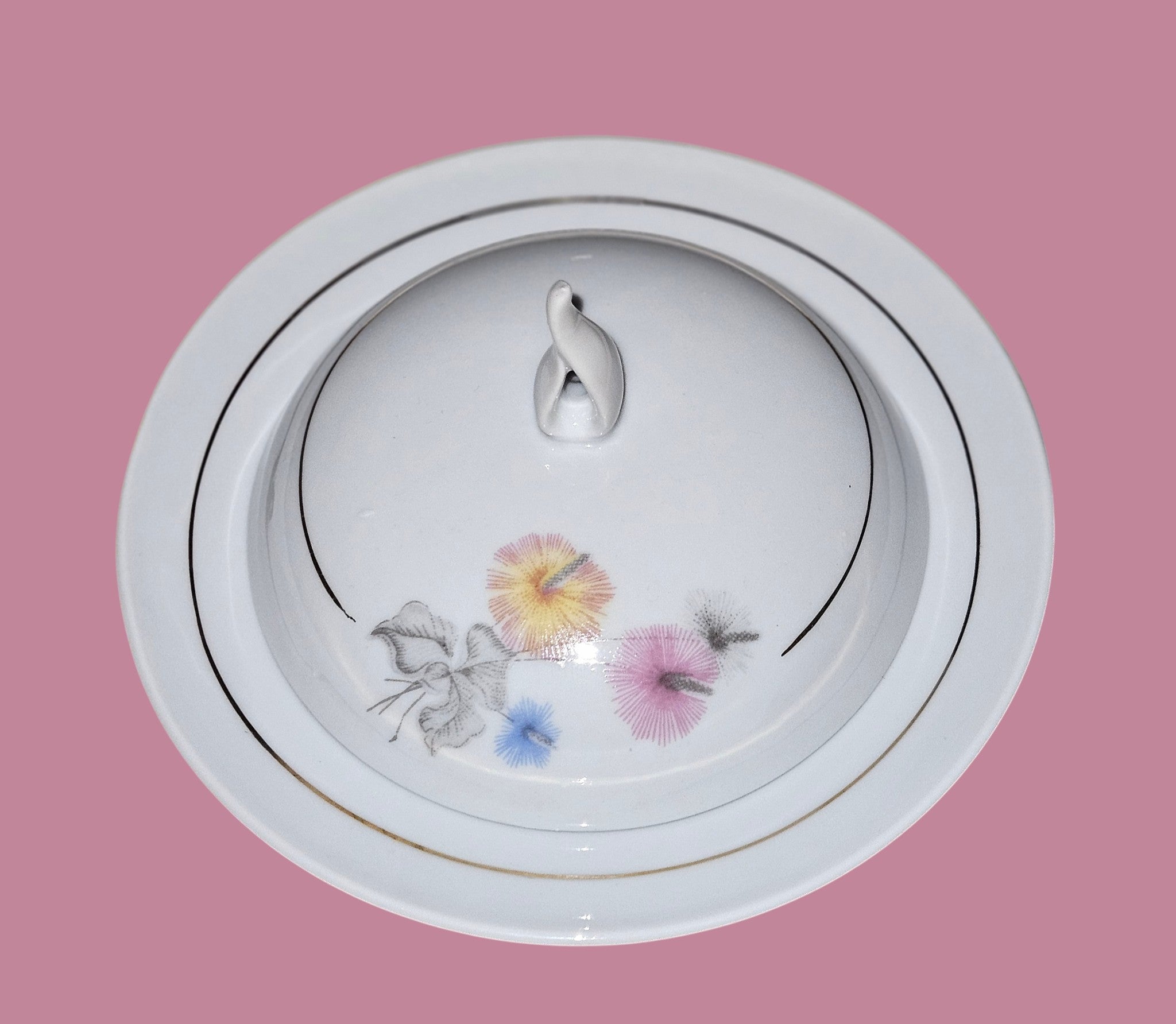 Manteigueira de Mesa Funda em Porcelana Real S. Paulo - Déc. 1950/1960