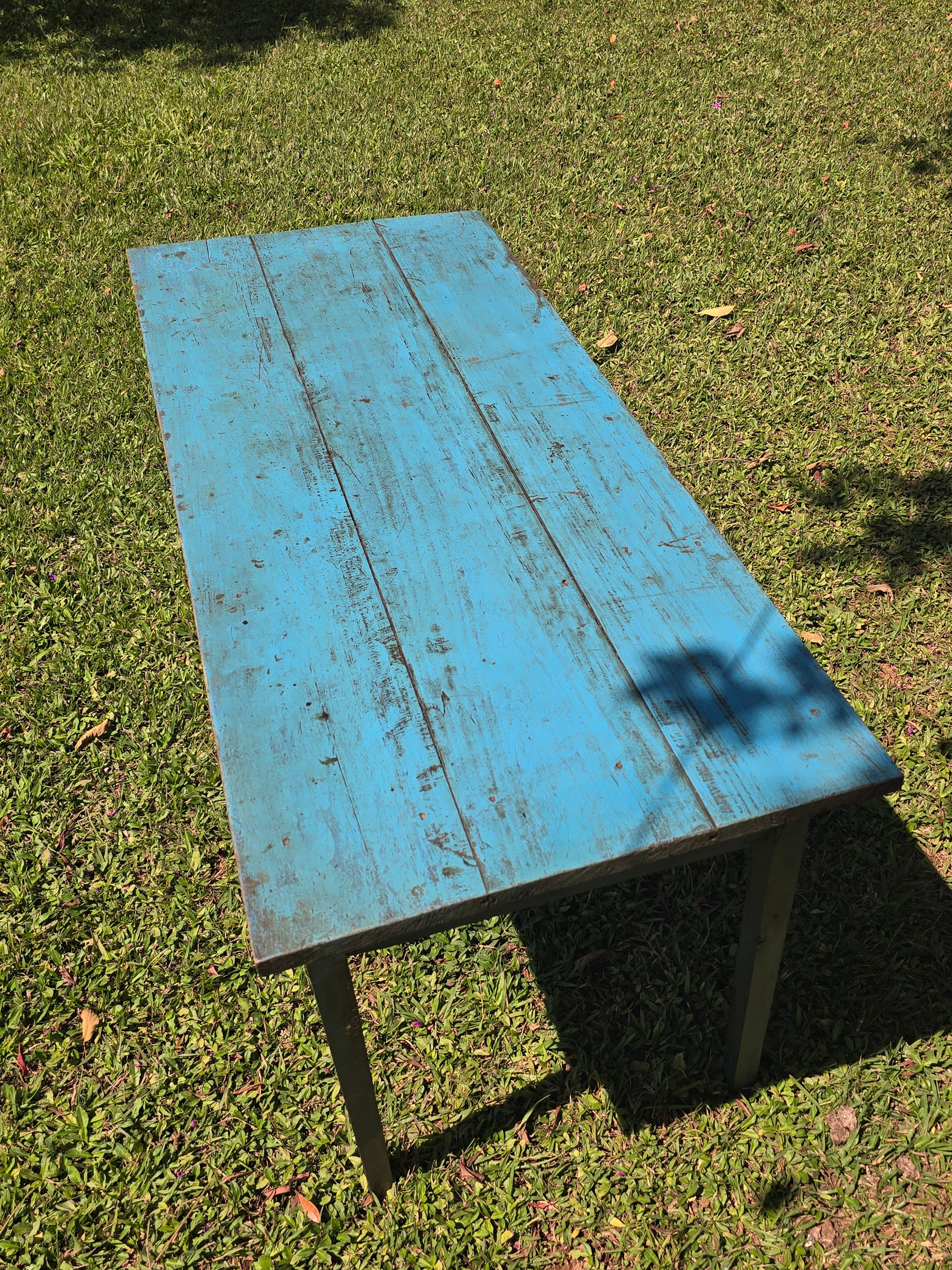 Mesa de Jantar Antiga Madeira Maciça Garimpo Mineiro