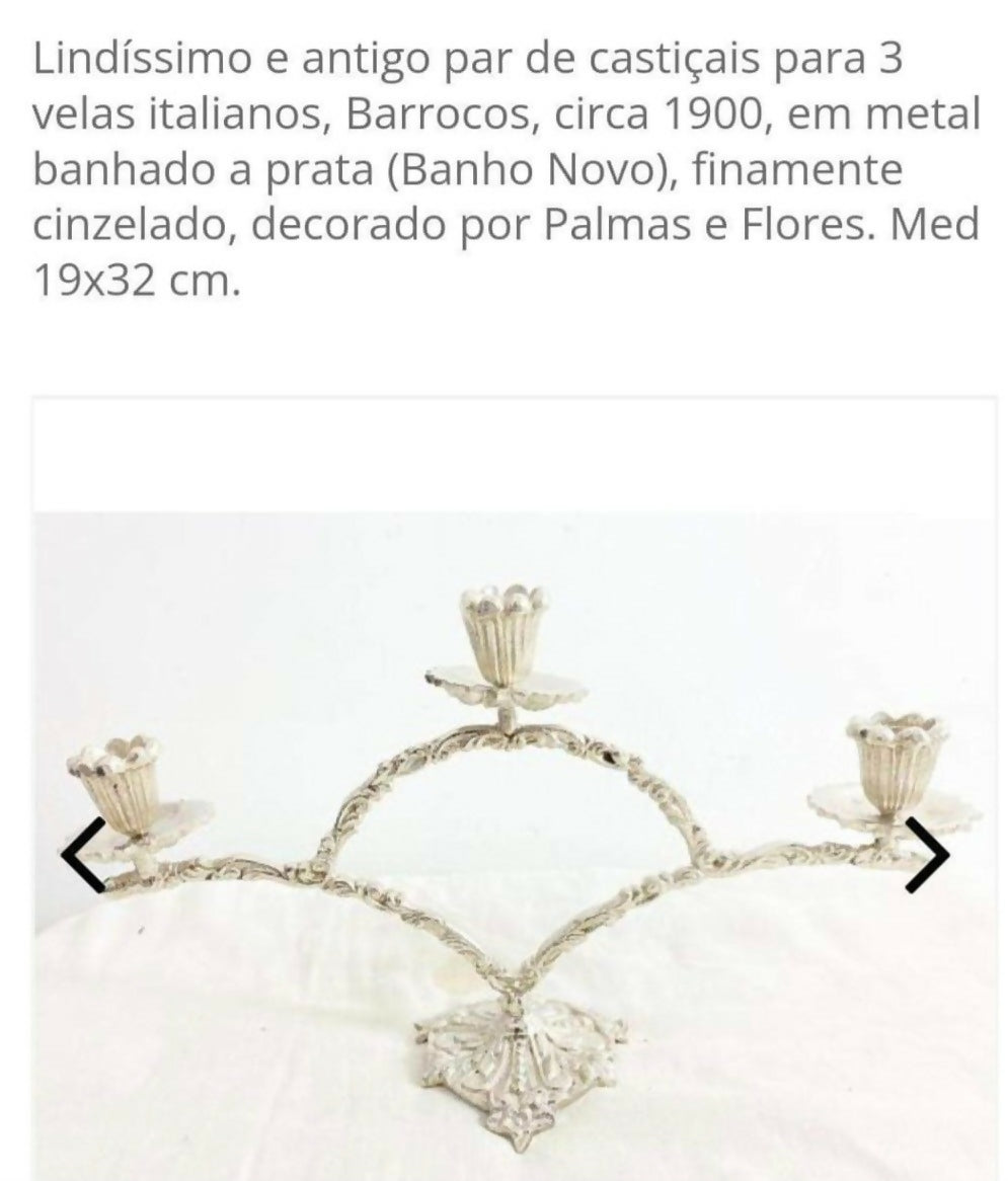 Dupla de Castiçais Antigos