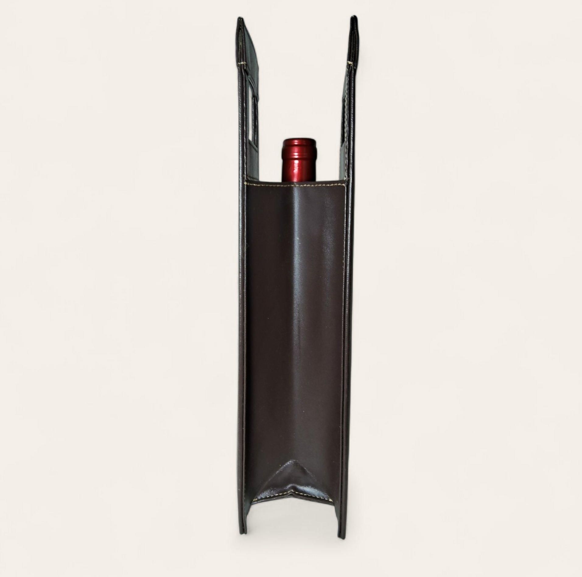 Bolsa em couro para garrafa de vinho