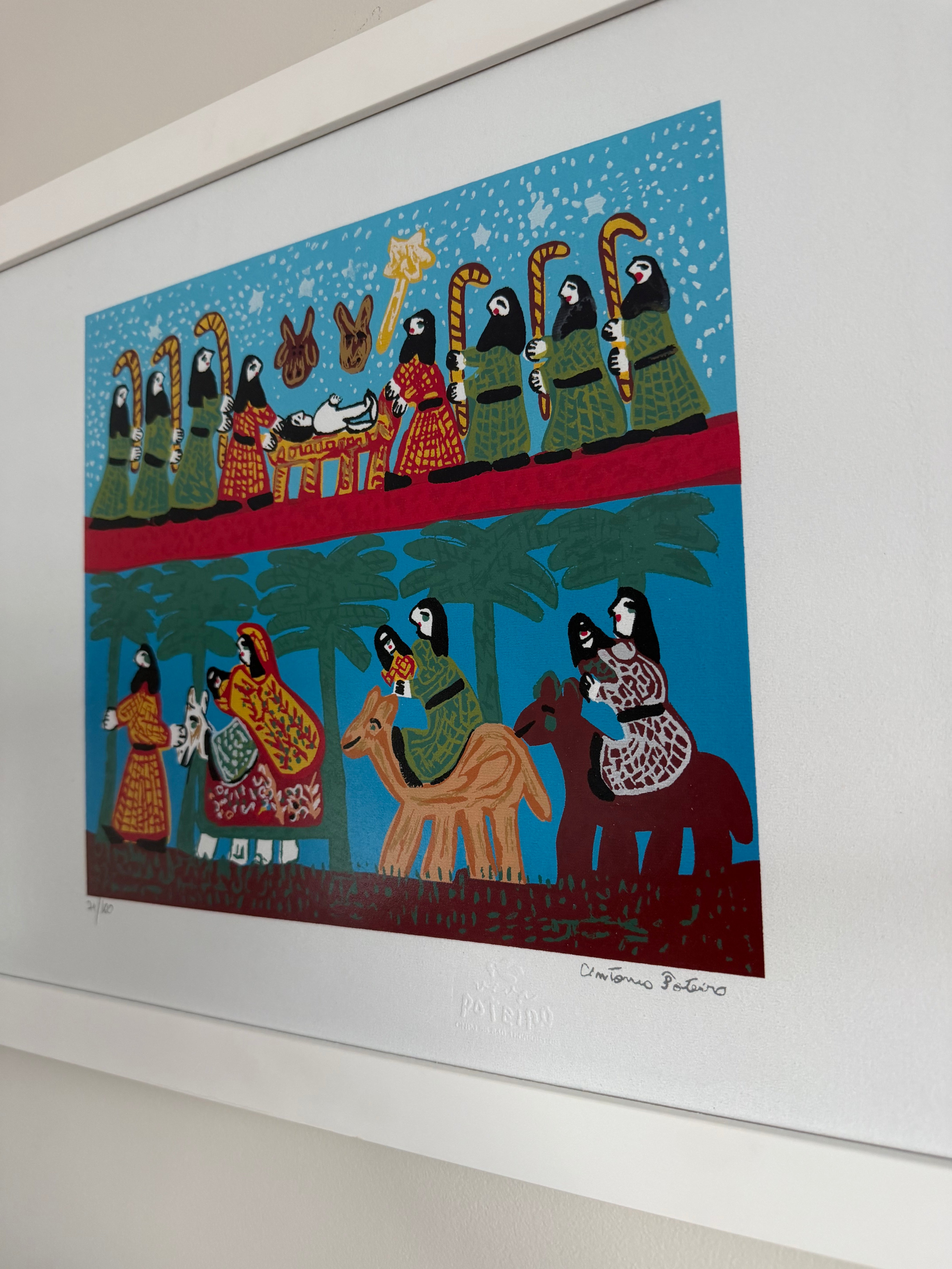 Quadro Natividade serigrafia Antonio Poteiro 