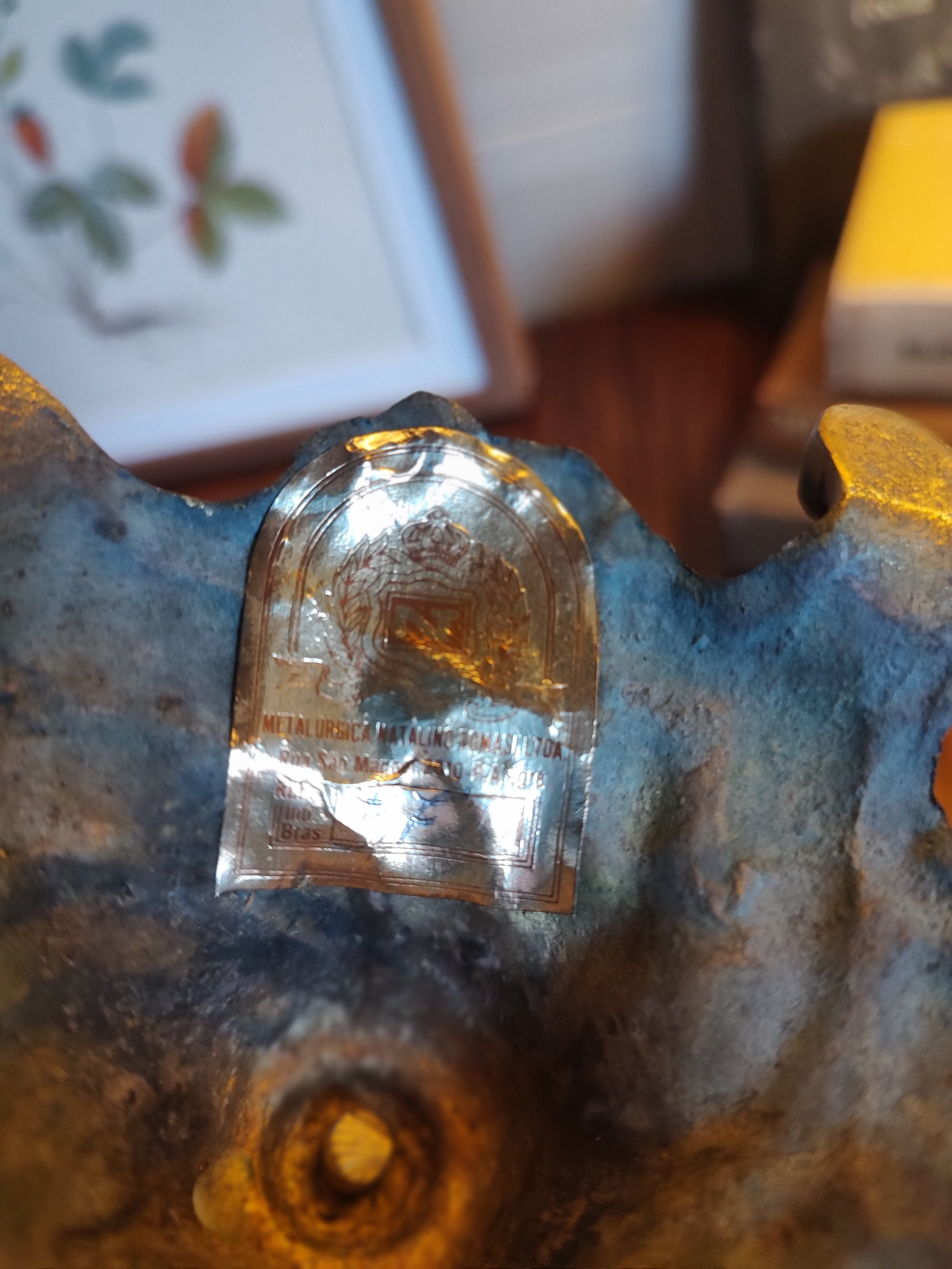 Candelabro em Bronze para três velas Metalúrgica Natalino Tomasi