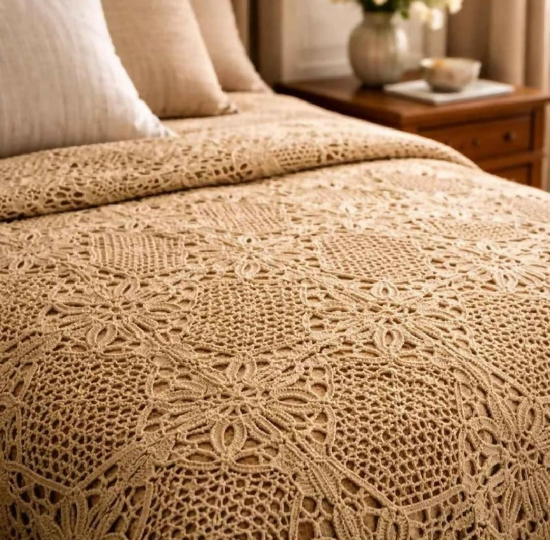 Colcha de crochê Casal artesanal