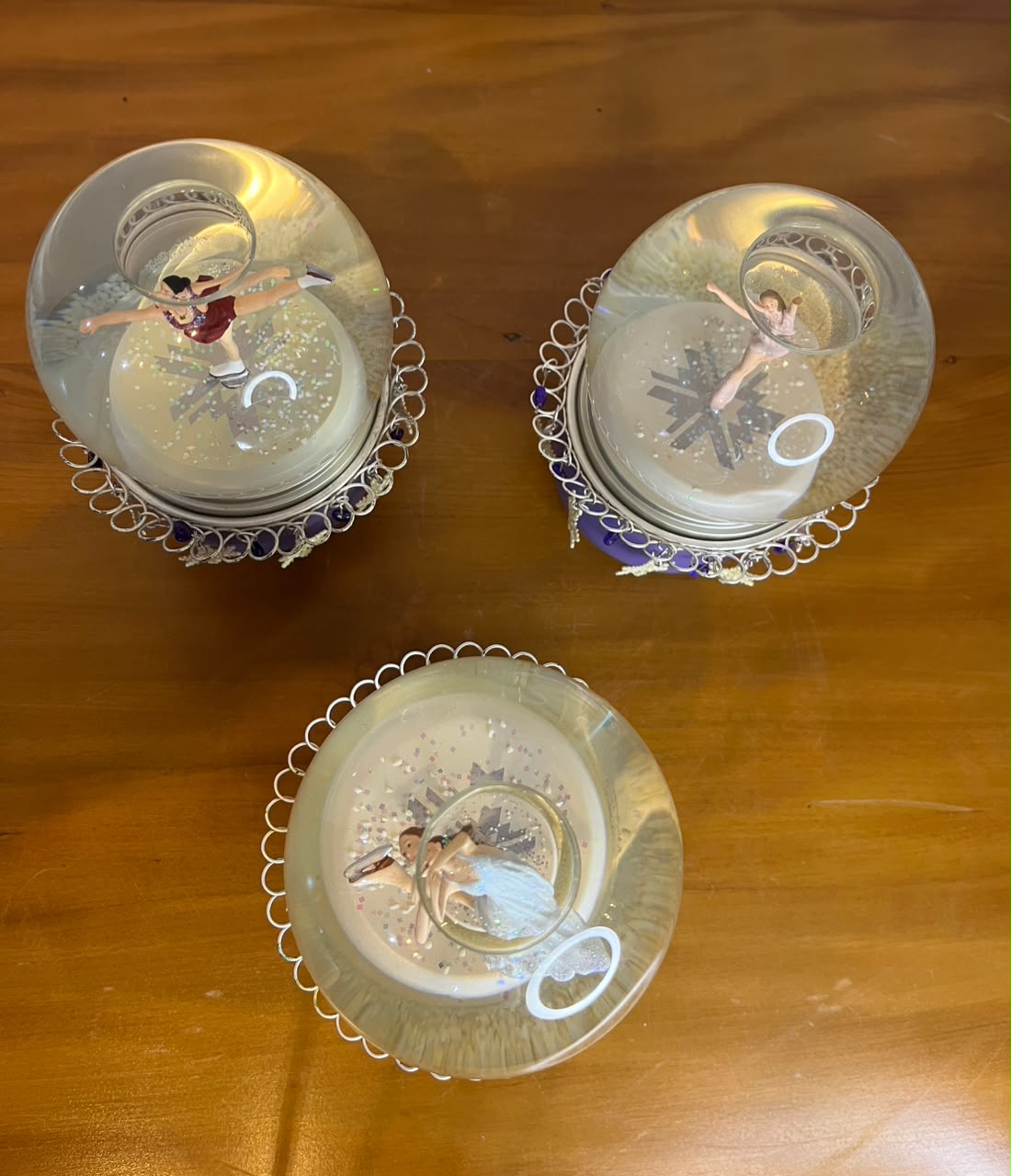 Trio de Caixas de Música Hallmark com Globo de Neve – Patinação Artística | Salt Lake 2002