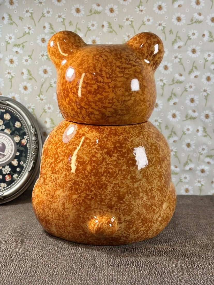 Pote colecionável raro em cerâmica Weiss, urso, Brasil, século XX, circa 1960–1980