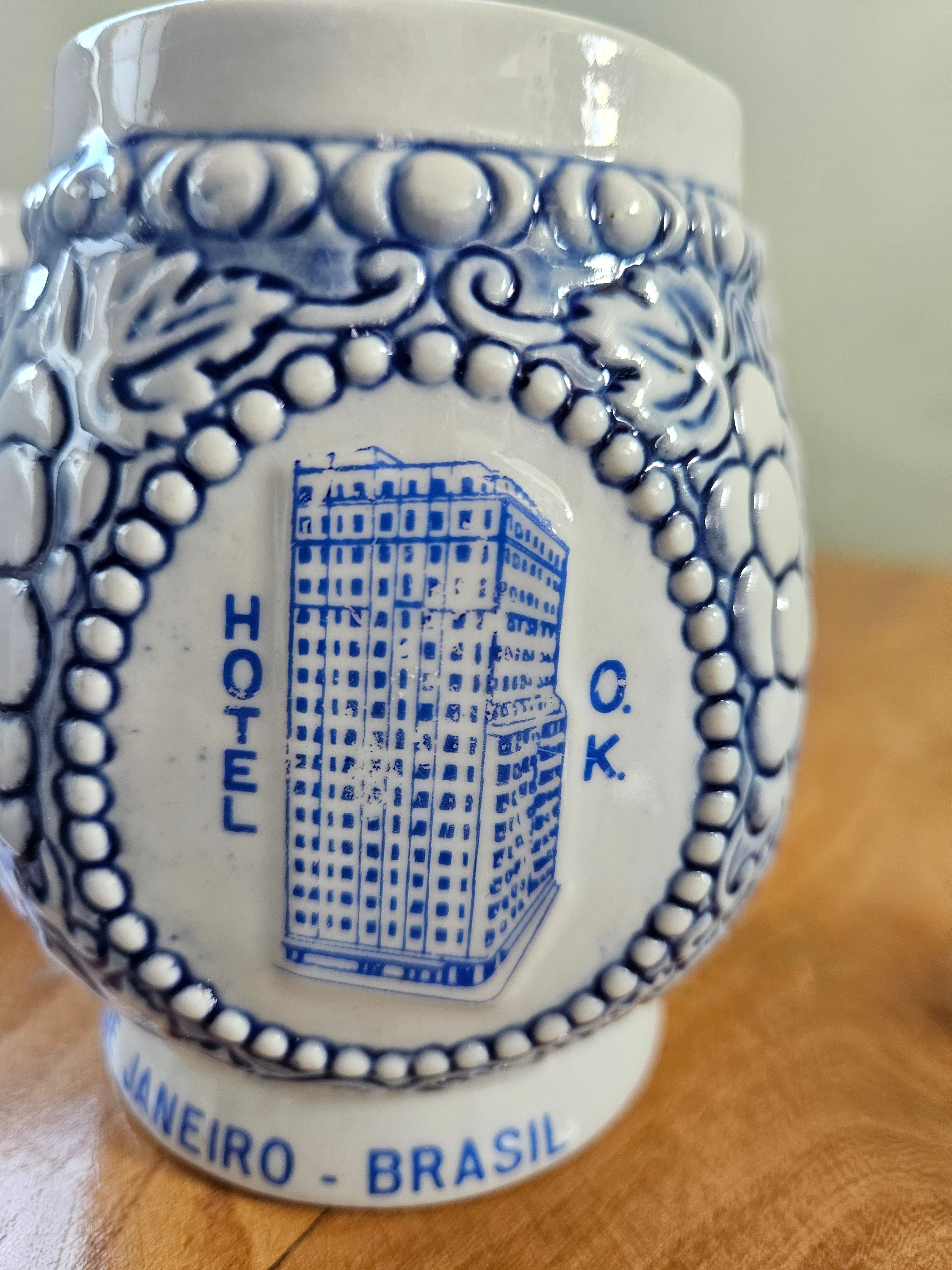 Canecas Mini Vintage - Hotéis Históricos do Rio de Janeiro  - Lote o Par