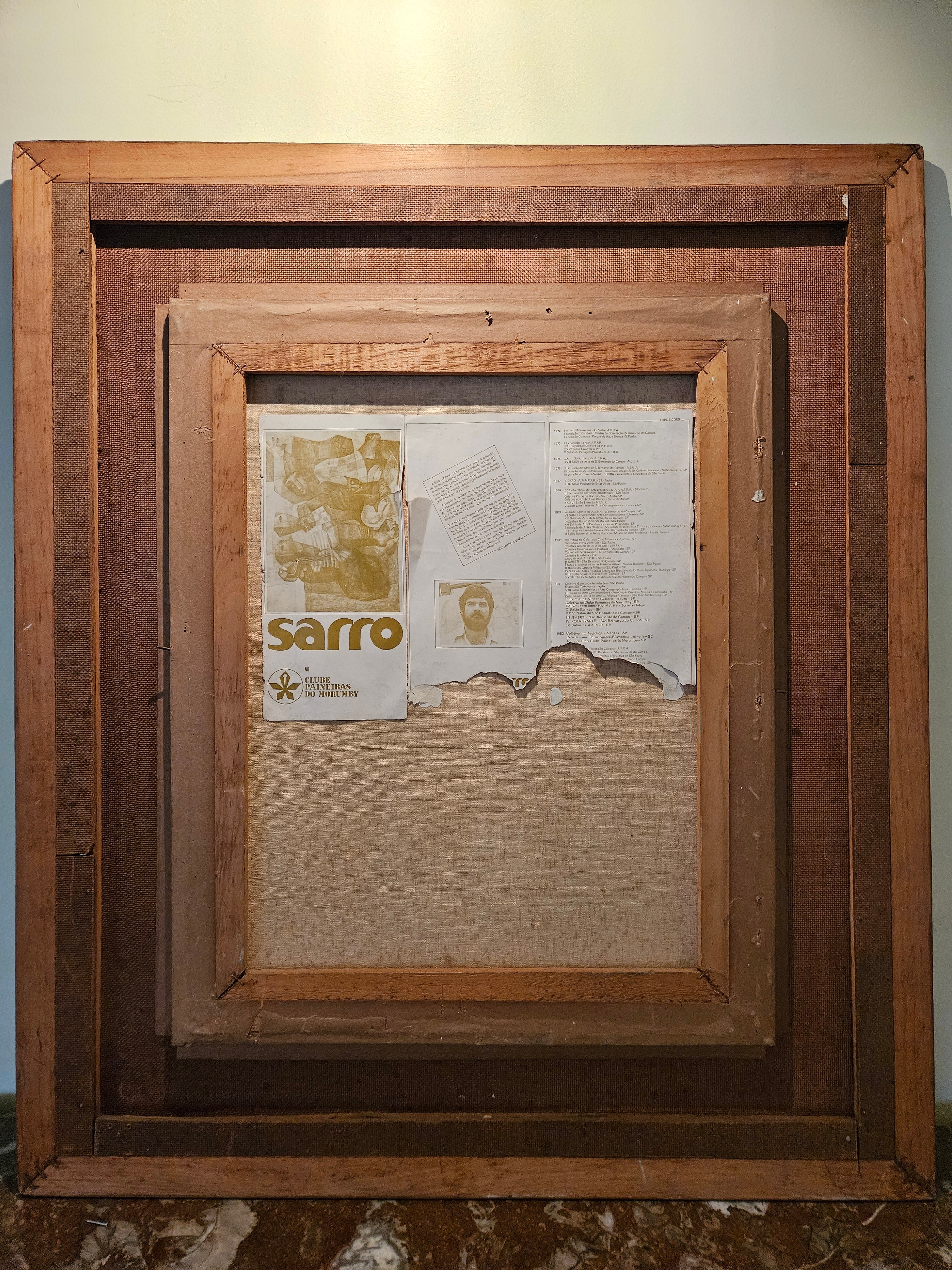 Quadro Pintura Adélio Sarro - Ano 1982 (Giz Pastel)