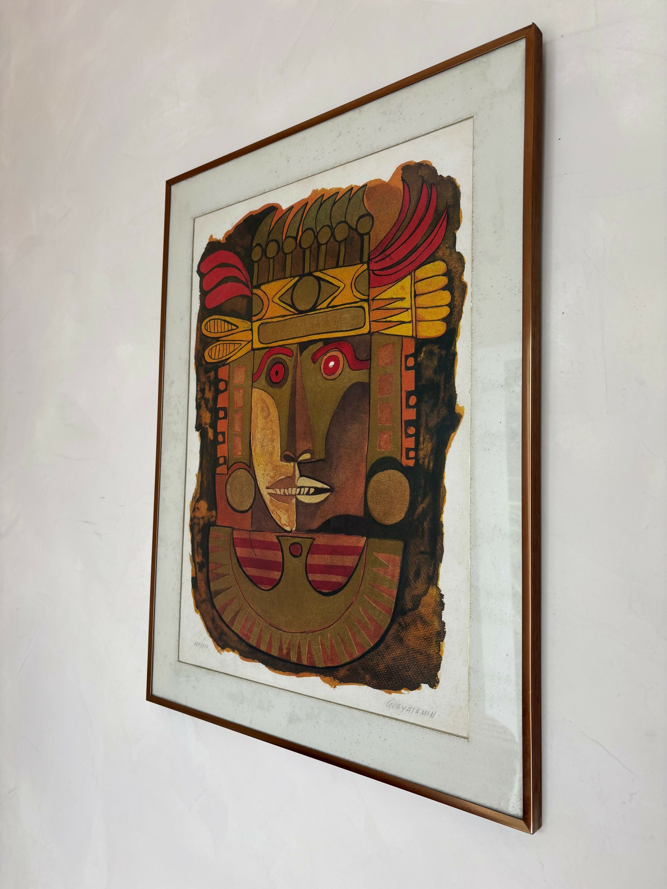 OSWALDO GUAYASAMIN - Quadro com Serigrafia assinada com certificado