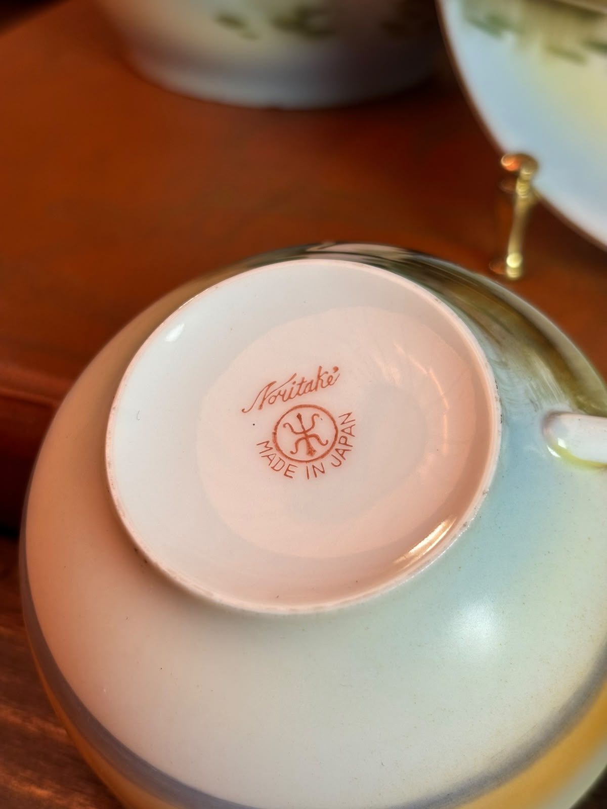 Conjunto De Chá Noritake Quase Centenário, Pintado À Mão Com Ouro 24k, Japão, C. 1930