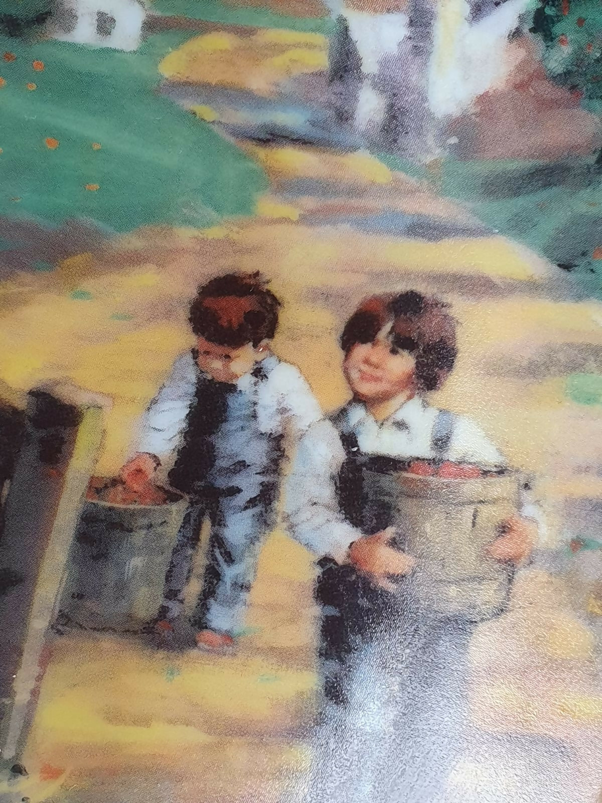 Prato decorativo raro de colecionador &quot;Pick of the Crop&quot;, 1987, Dominion China, Ontario Canada. Maravilhoso!