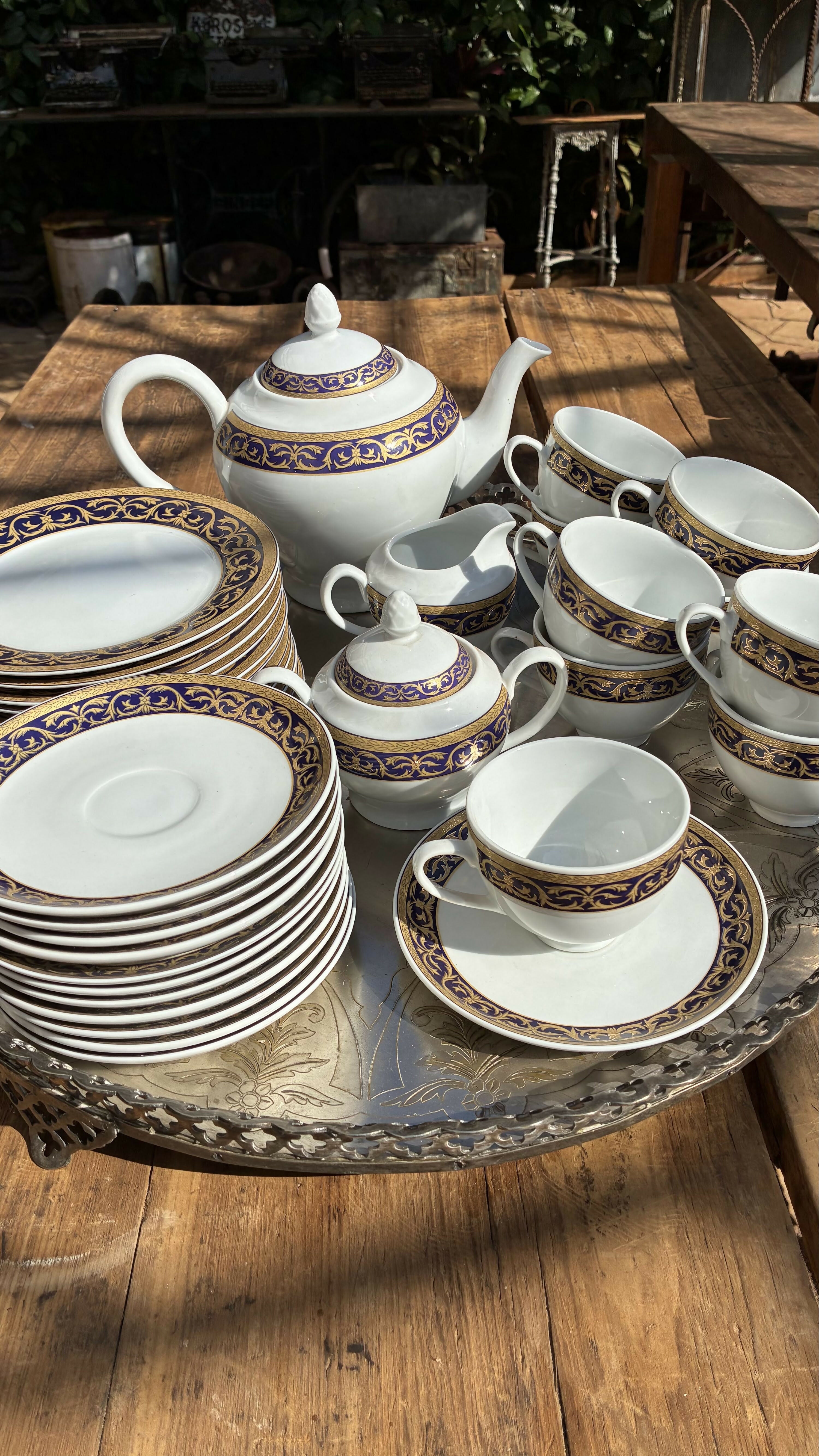 Jogo de Chá Porcelana Inglesa