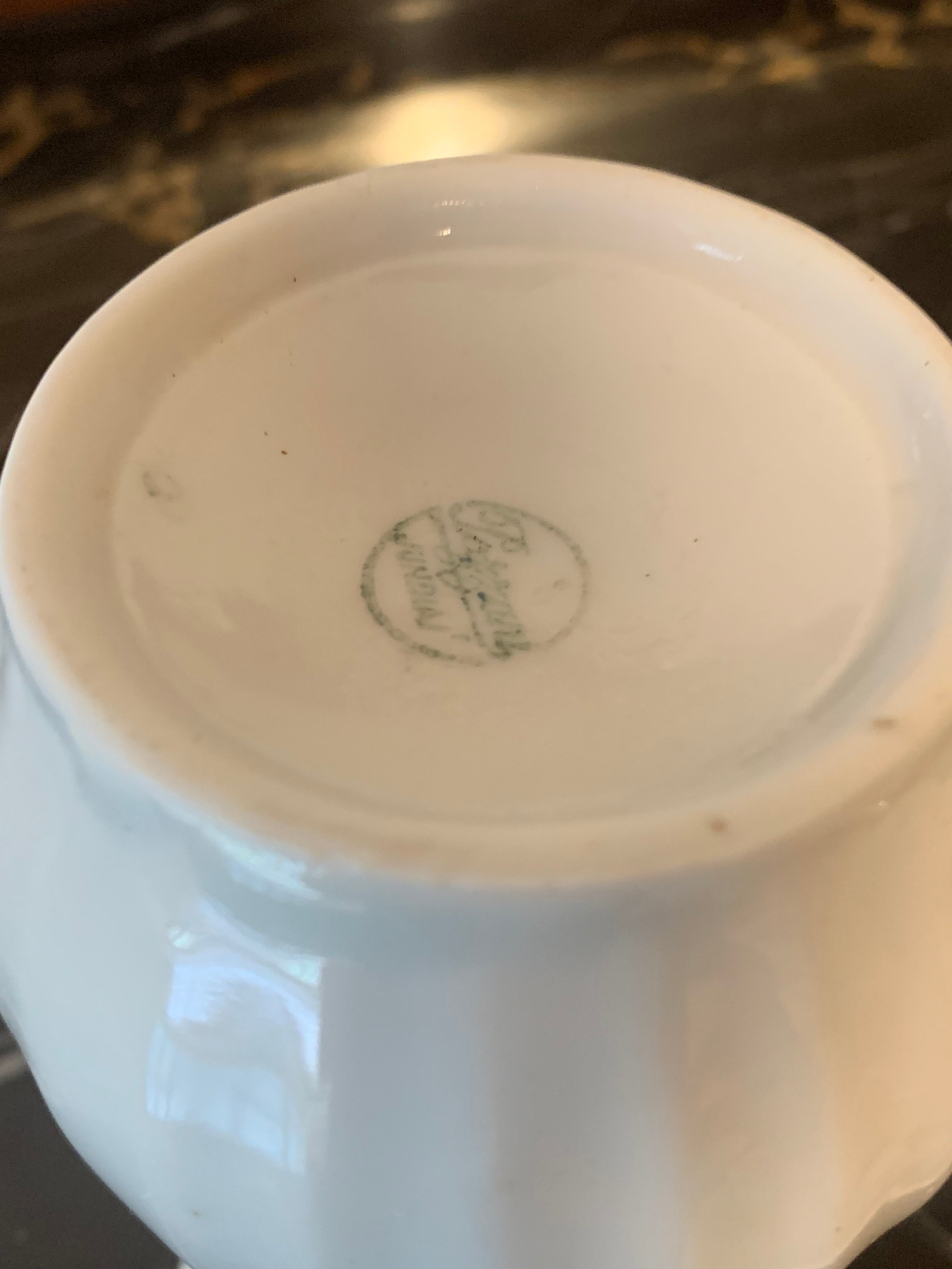 Jogo de café em porcelana canelada Pozzani