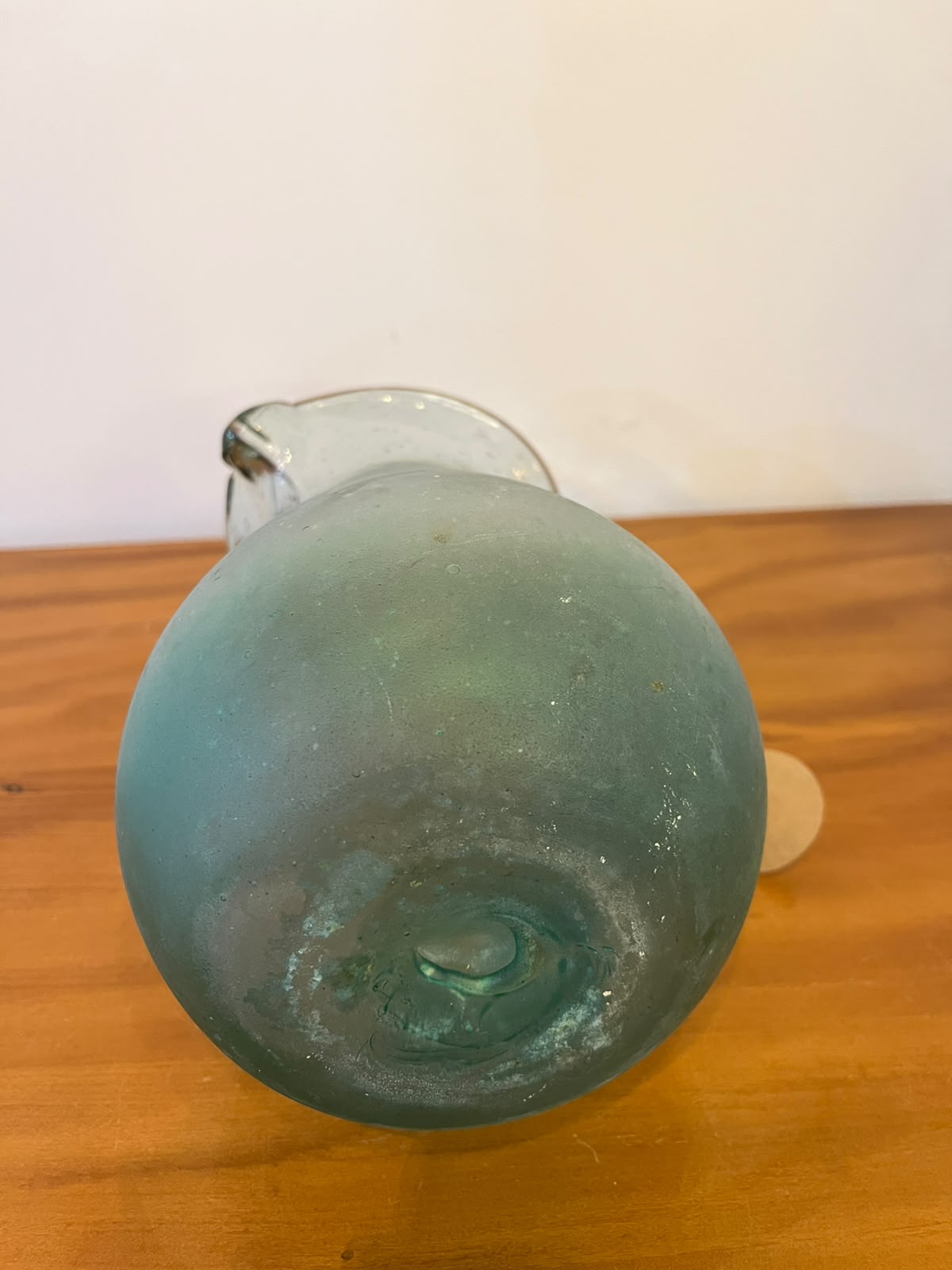 Jarra em Vidro Soprado com Bolhas – 21,5 cm