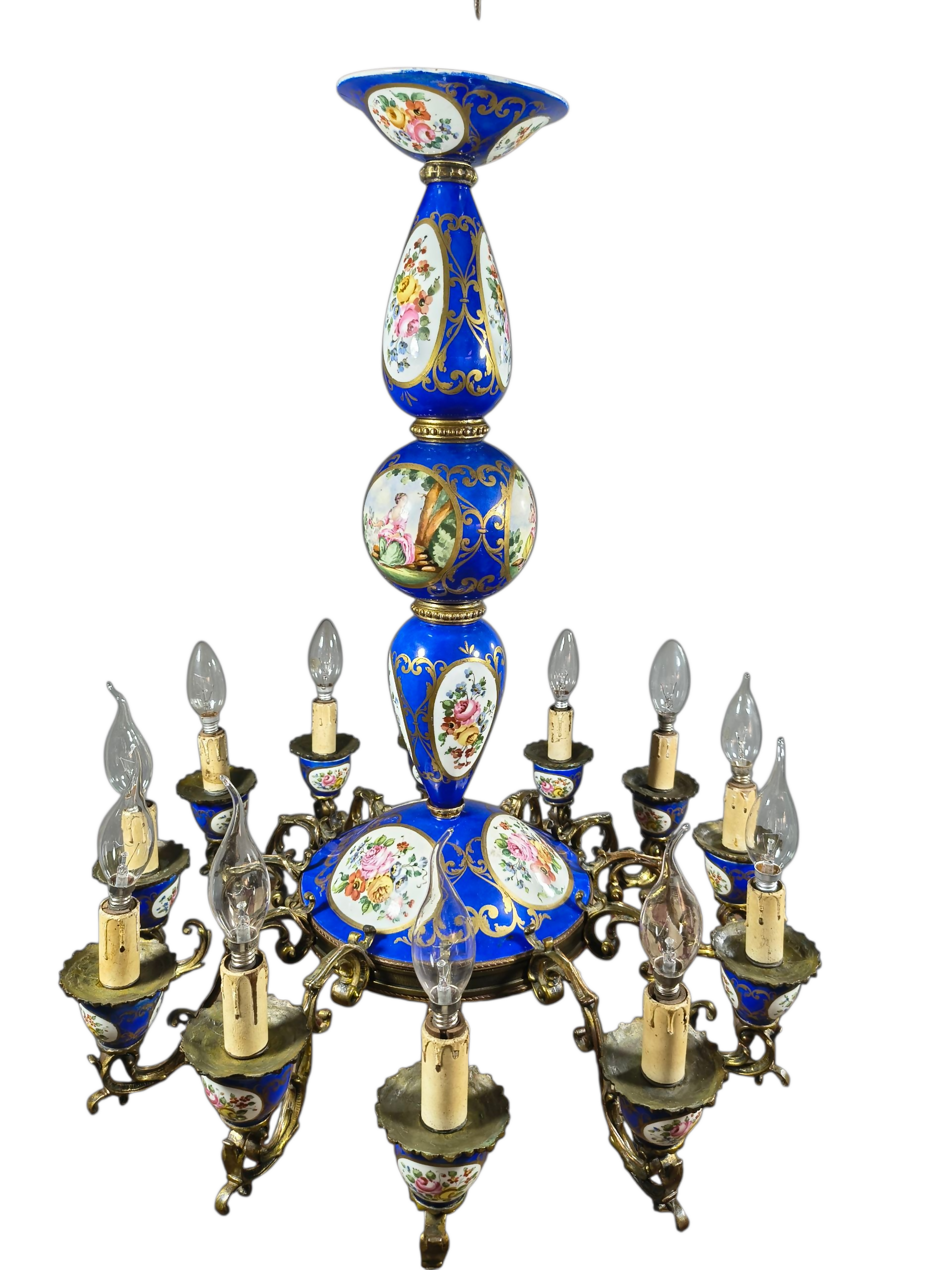 Lustre Francês em Porcelana