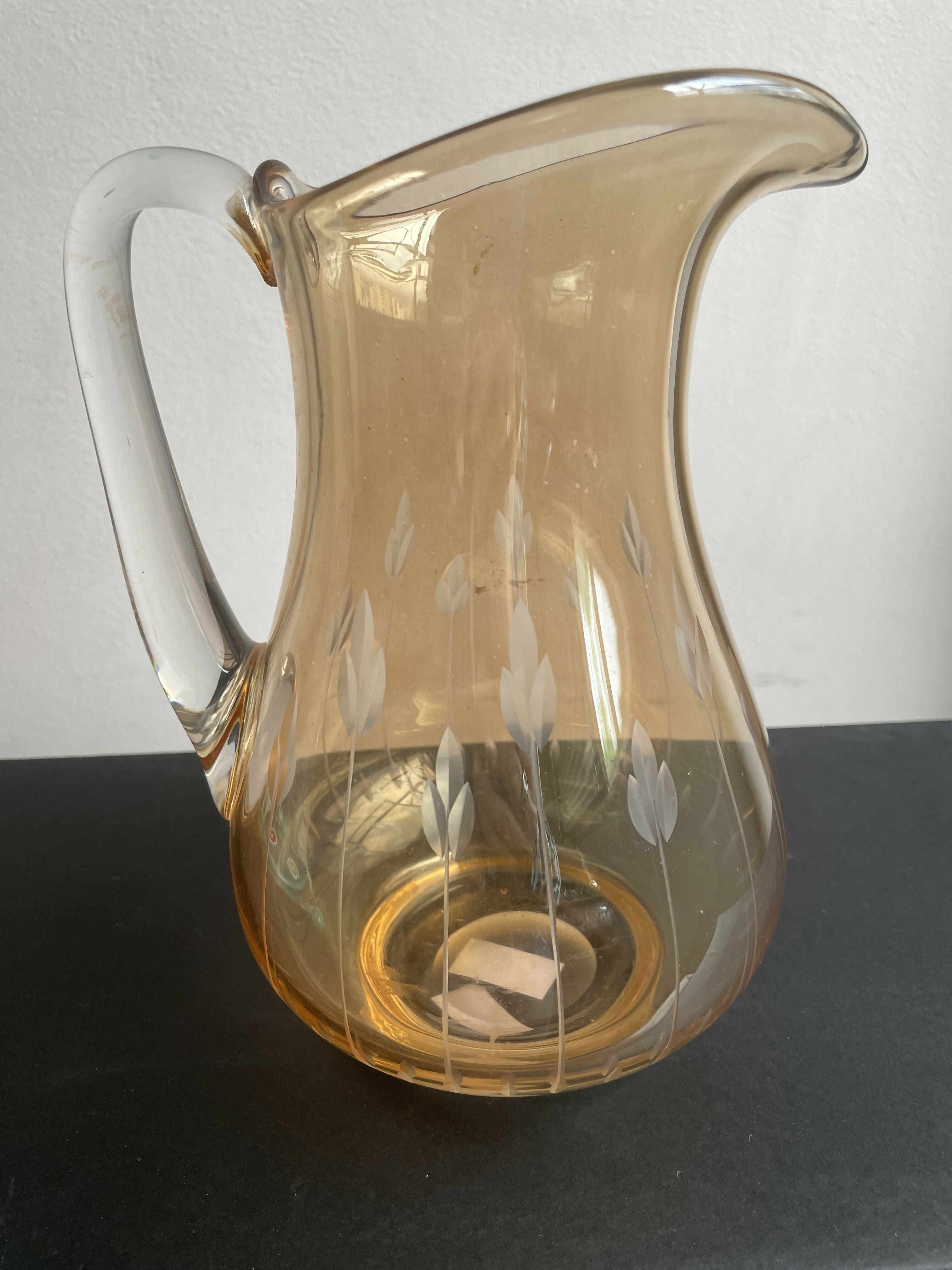 Jarra de cristal ambar