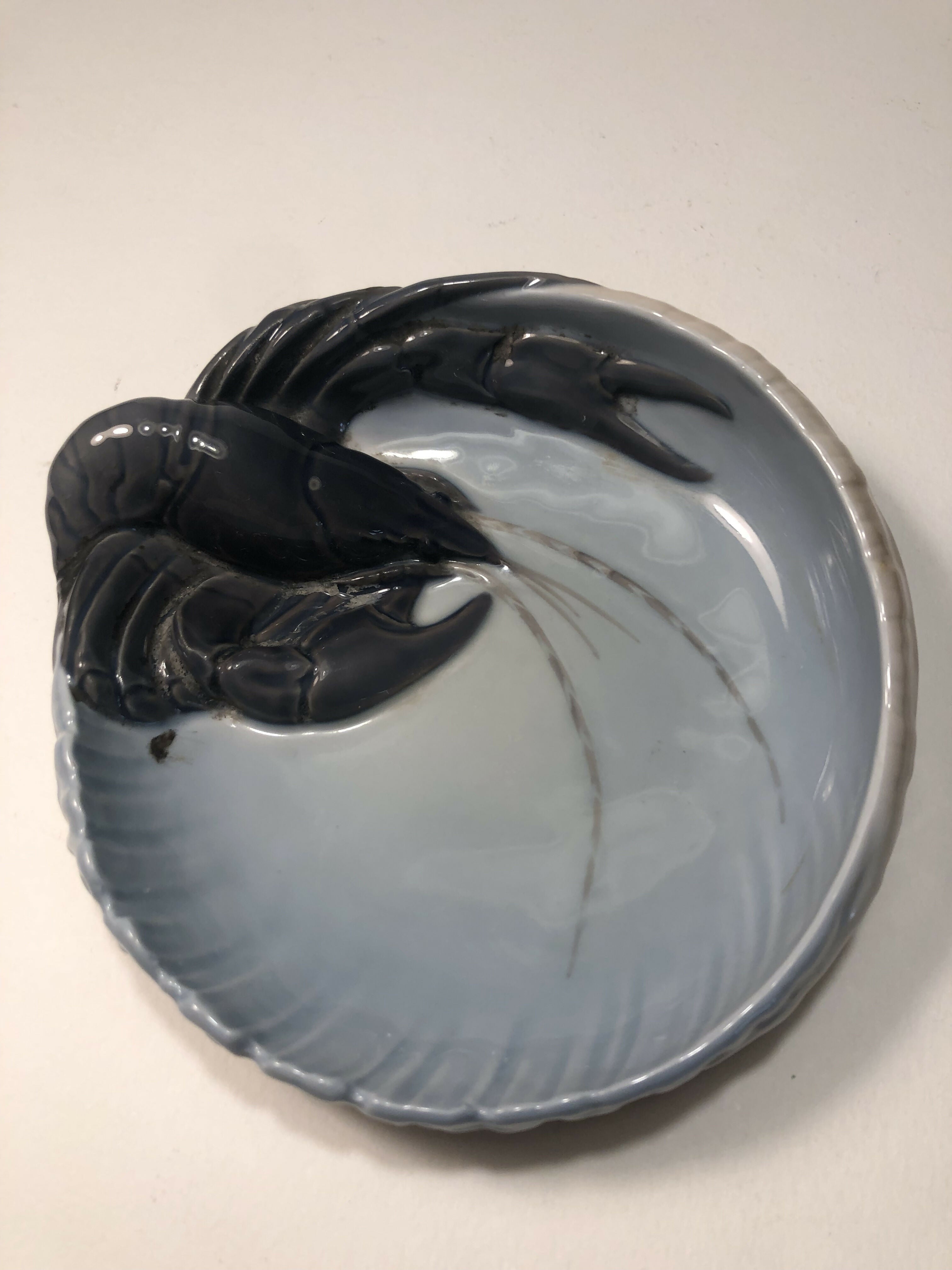 Lagosta Royal Copenhagen em porcelana dinamarquesa