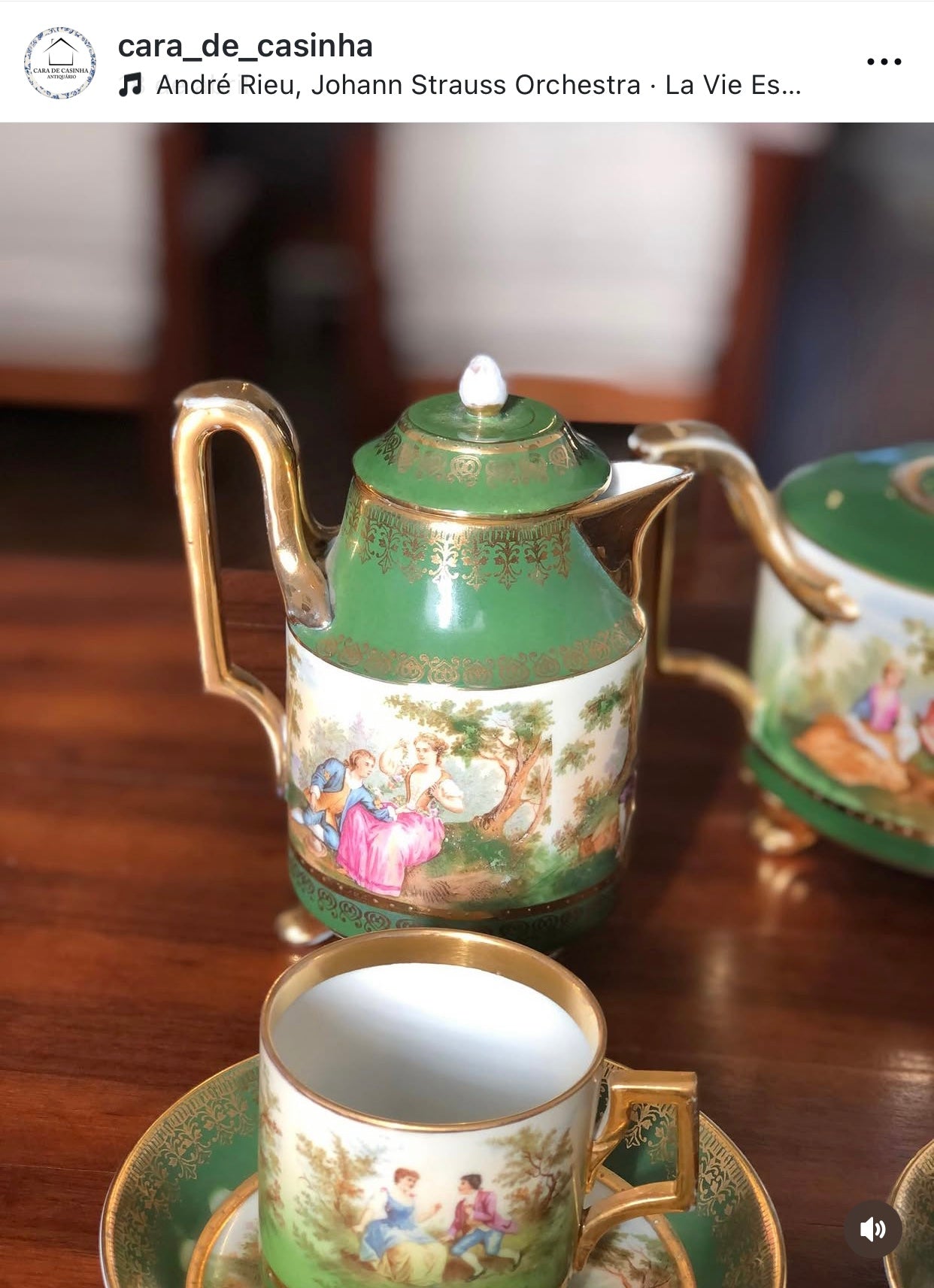 RARO conjunto de chá em porcelana Royal Vienna