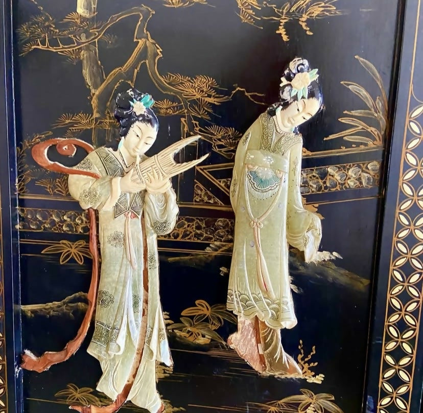 Biombo oriental em Chinoiserie