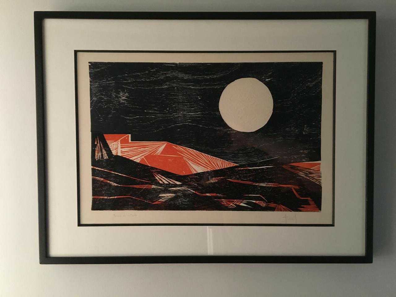 Quadro xilogravura de Hanna Brandt