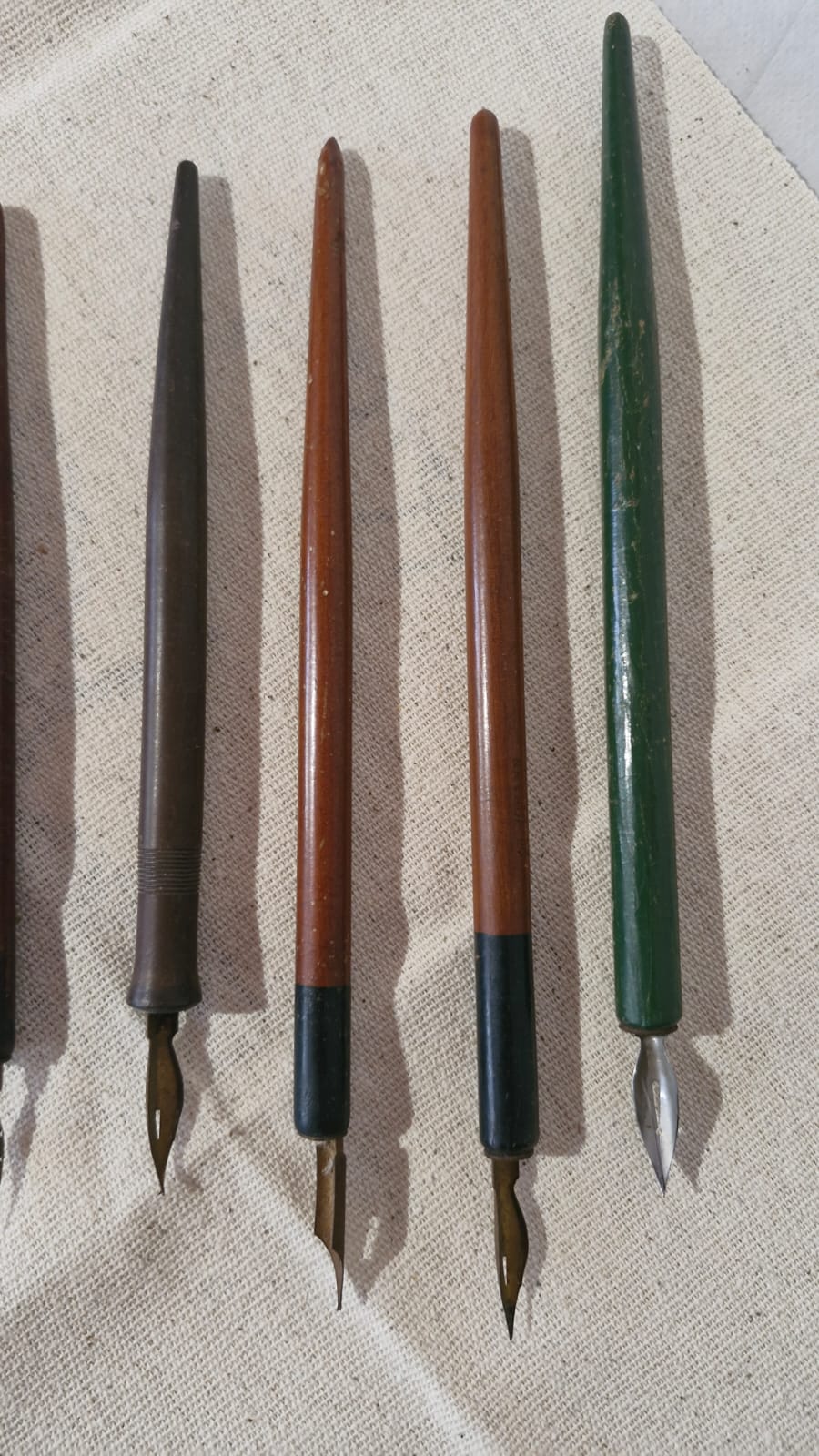 Rara Coleção 10 Canetas De Pena Antigas (Dip Pens) Vintage Caligrafia