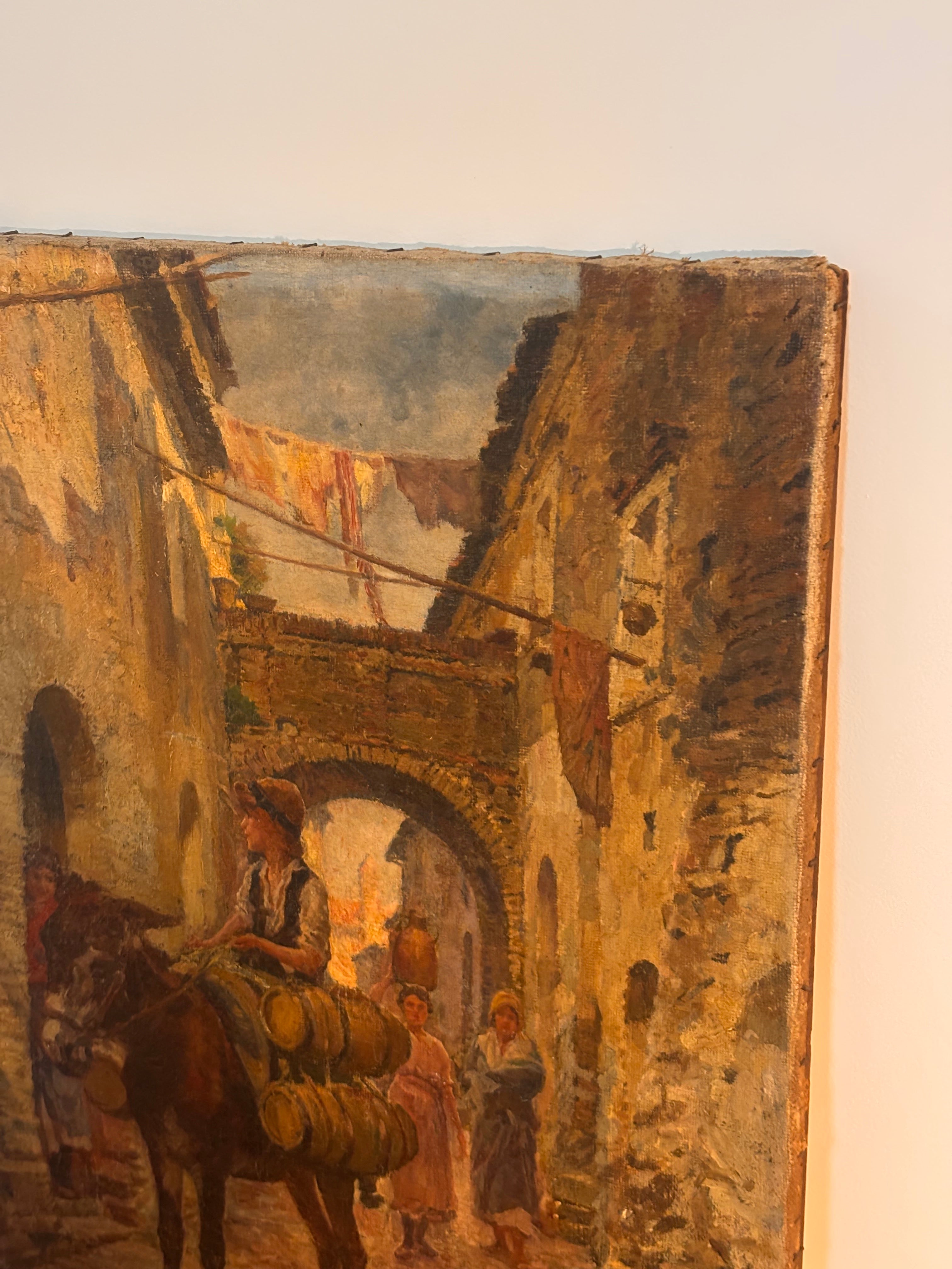Pintura a óleo sobre tela vintage década 1980