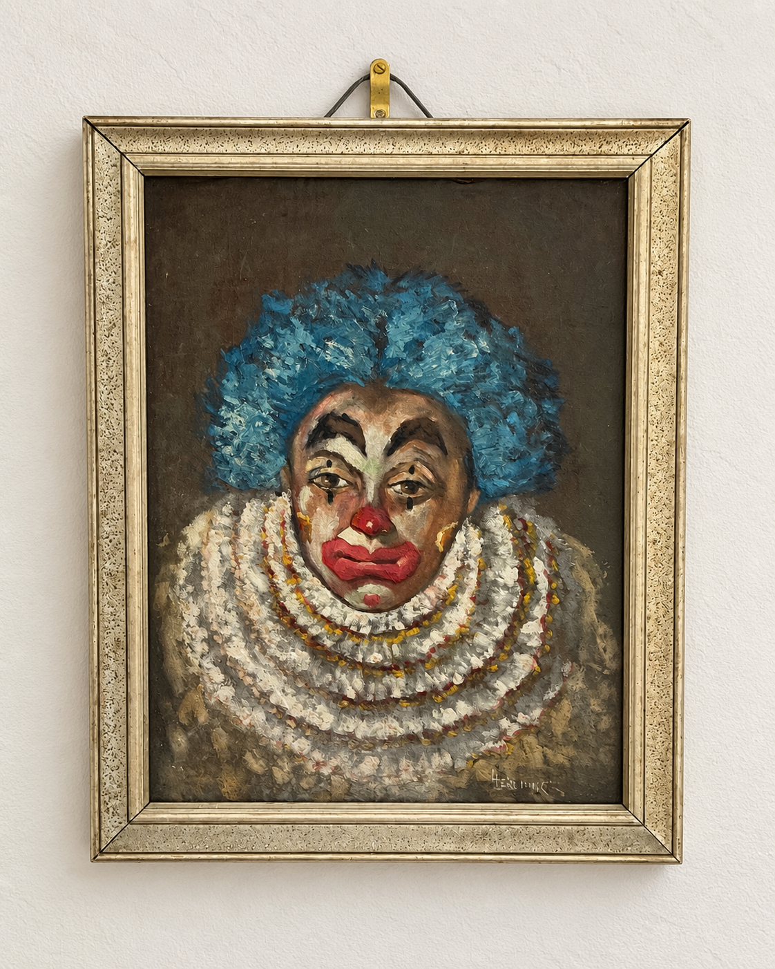 Quadro Antigo “Palhaço” | Pintura Original Assinada