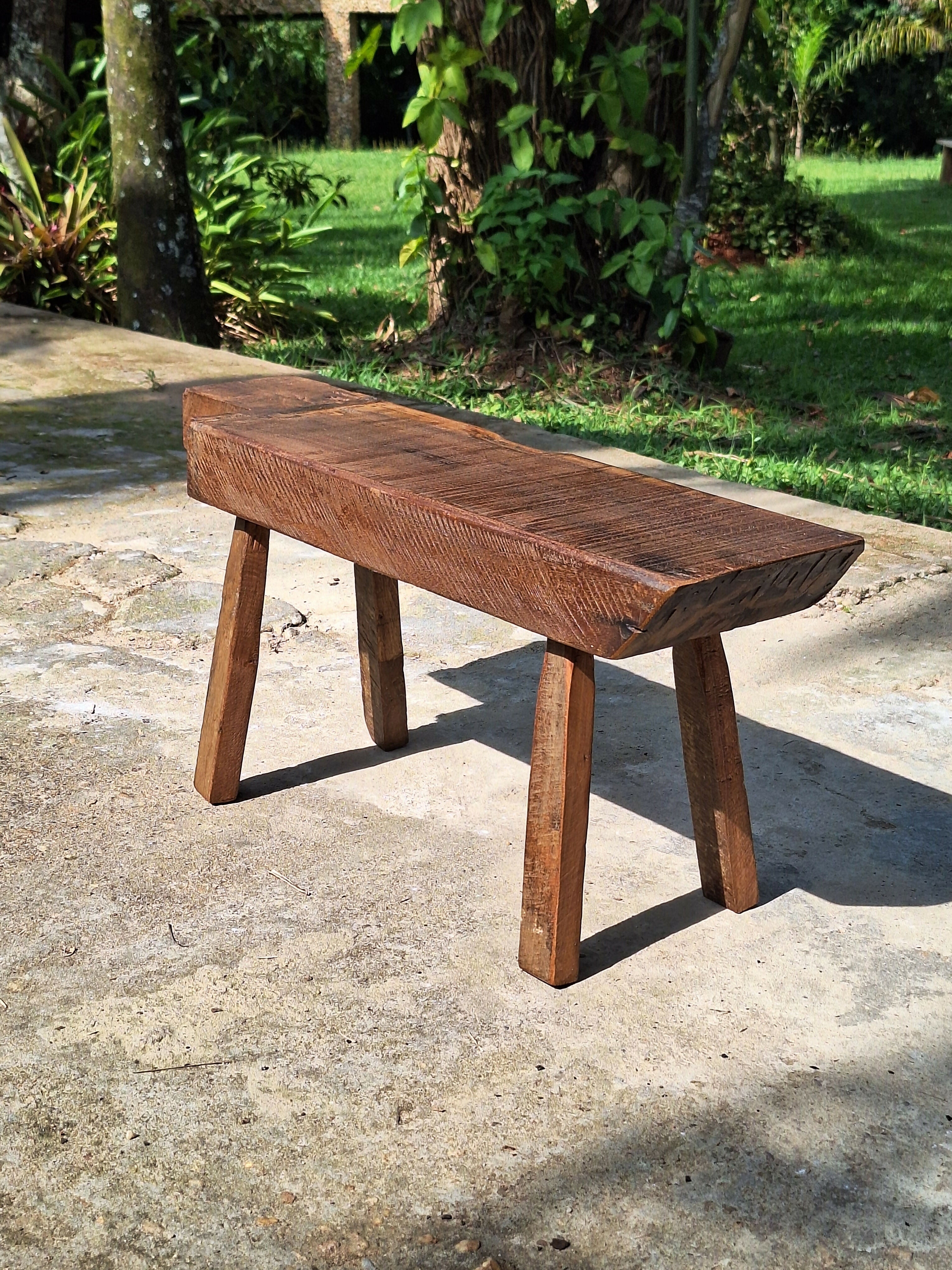 Banco de Dormente Rústico Madeira Maciça