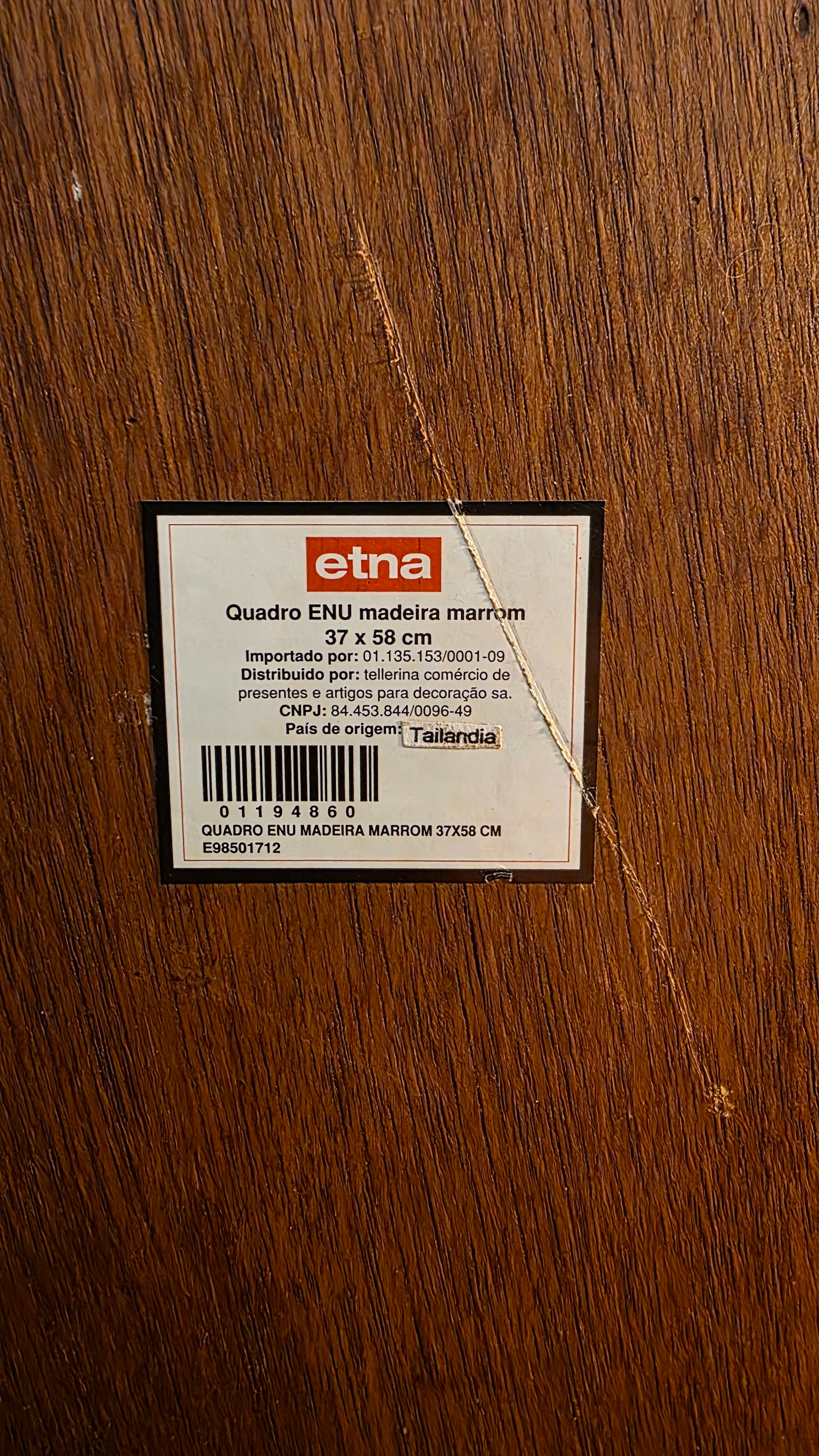 Quadro tailandês em madeira entalhada