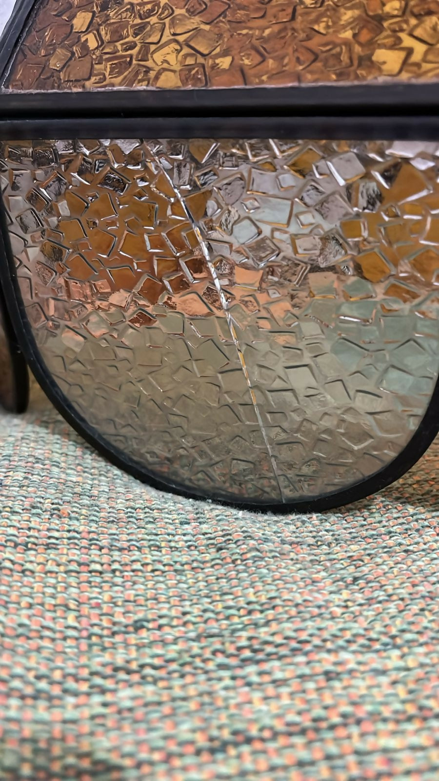 Lustre de Vitral marrom e transparente