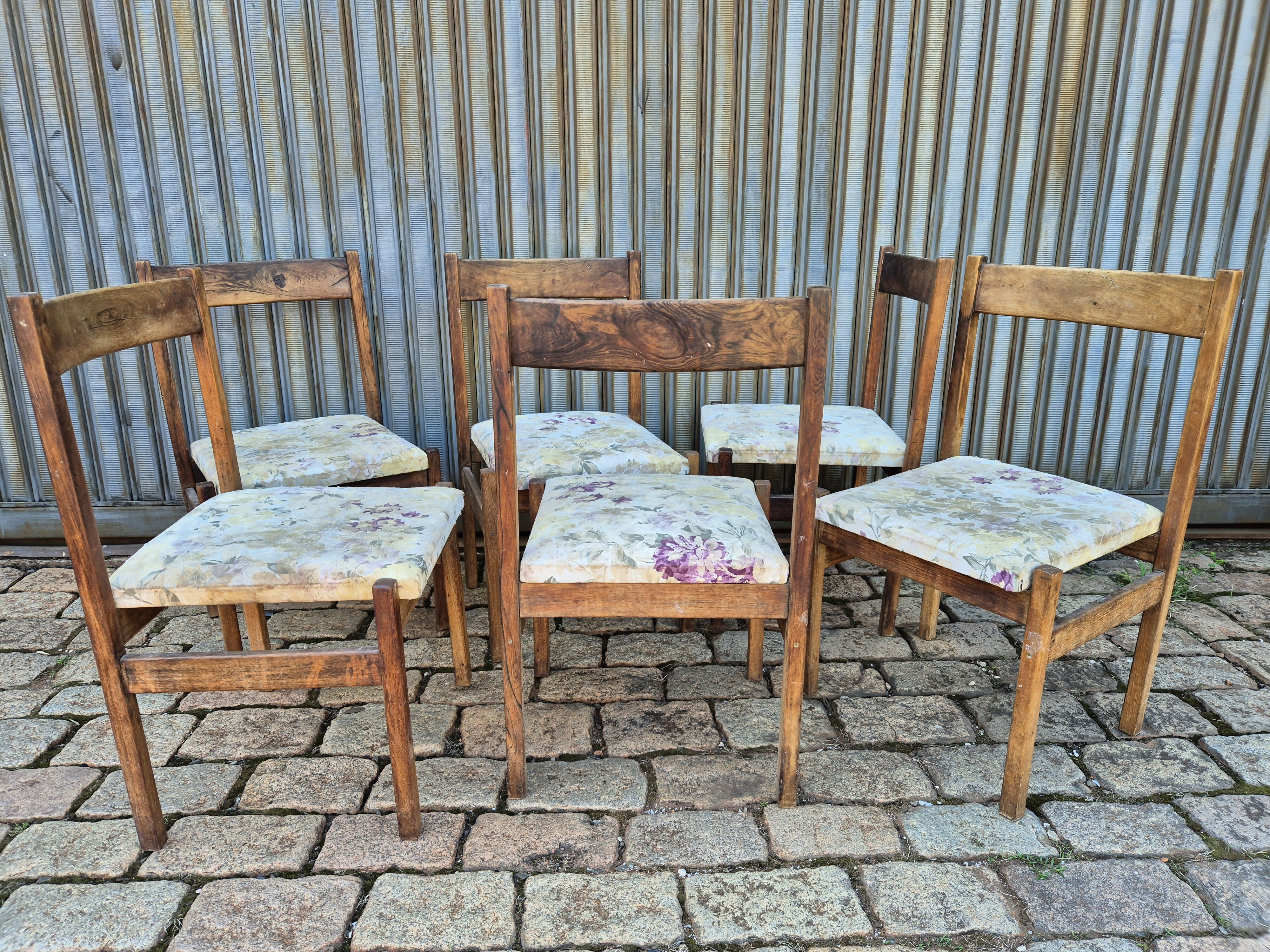 Set de 6 cadeiras anos 60 Jacarandá Design