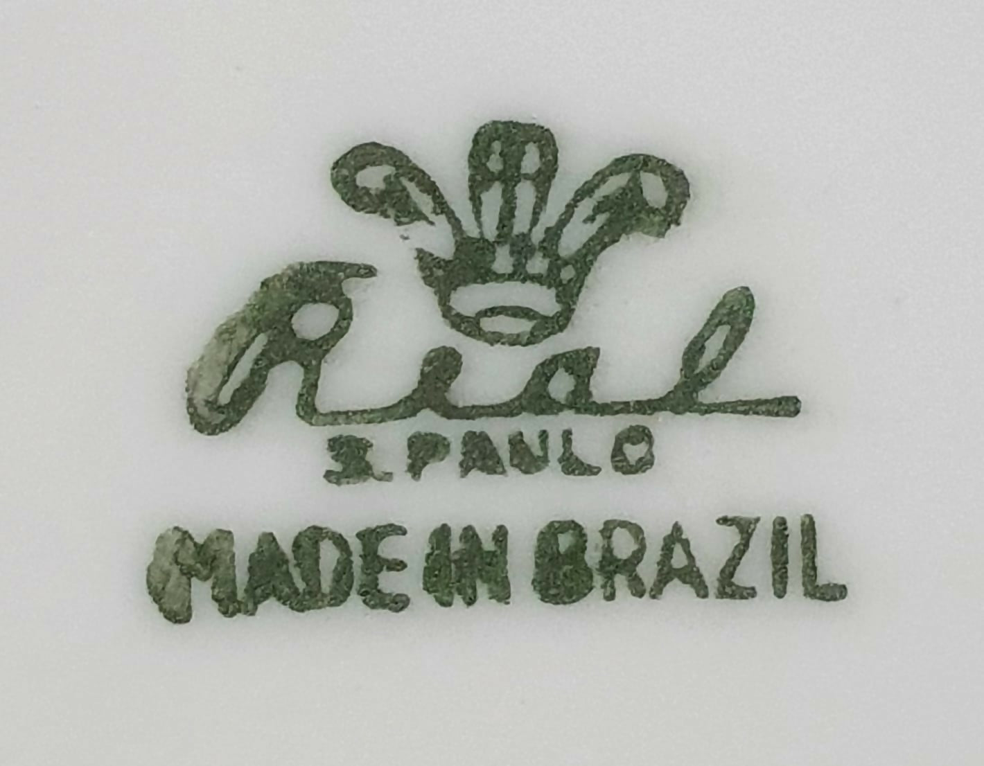 Conjunto em porcelana Real para sopa, 12 peças, anos 40, maravilhoso, Aves do Paraíso. Impecável!