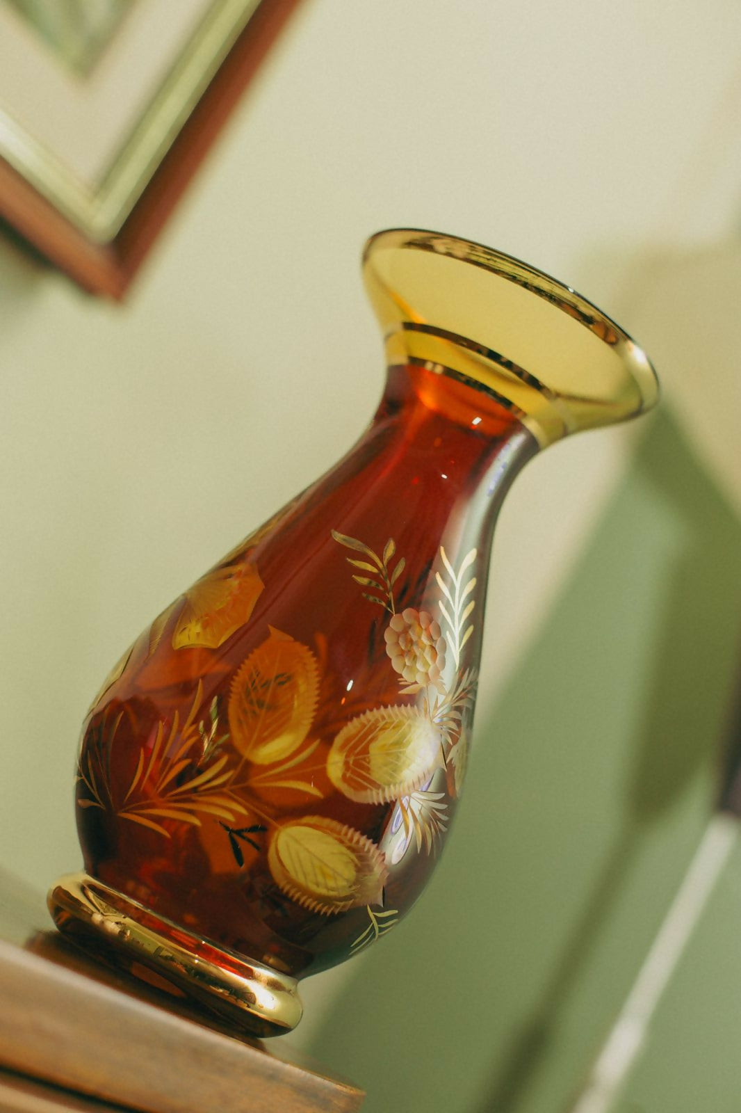VASO LAPIDADO EGERMANN BOÊMIA