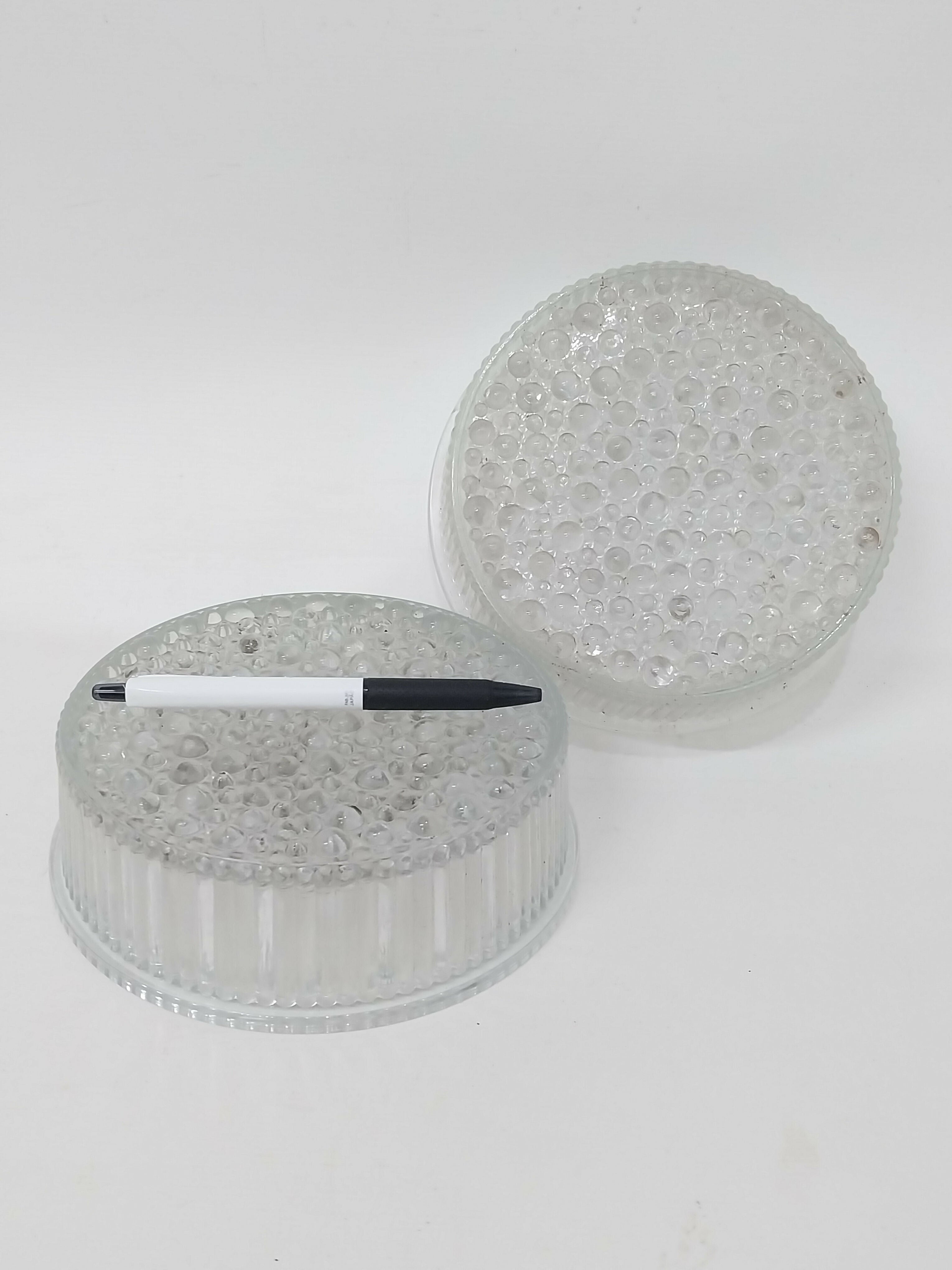 Par de Cúpulas para Plafon Dominici em Cristal