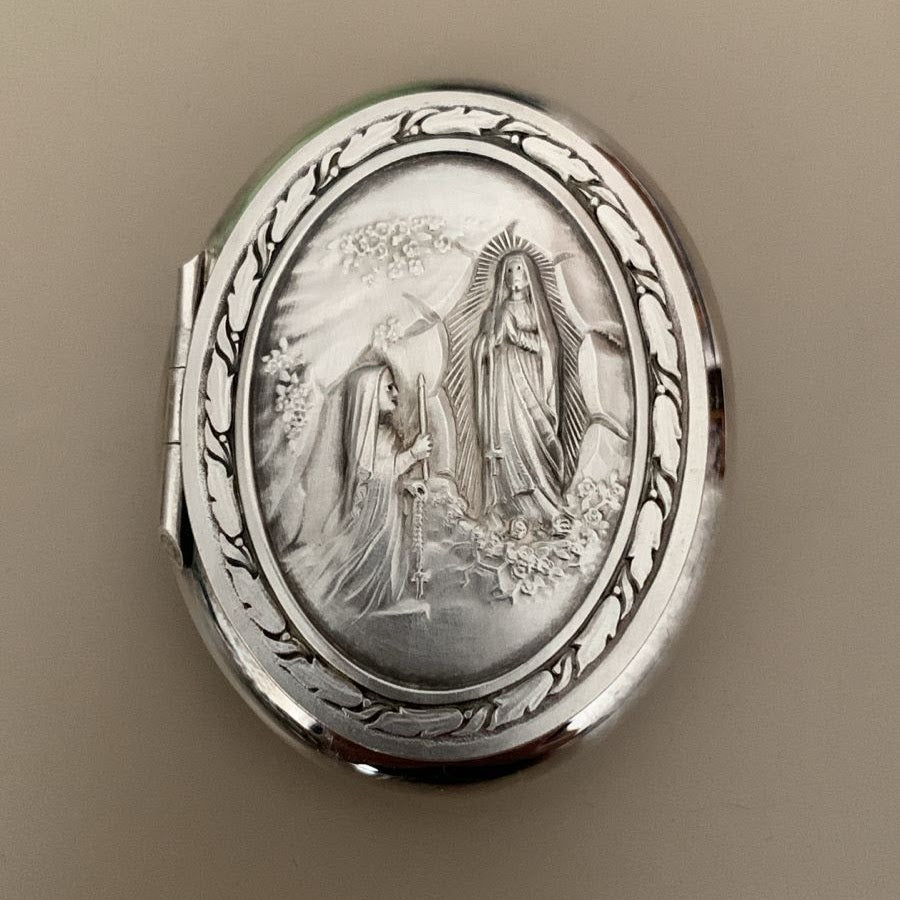 Porta-terço de Lourdes com terço