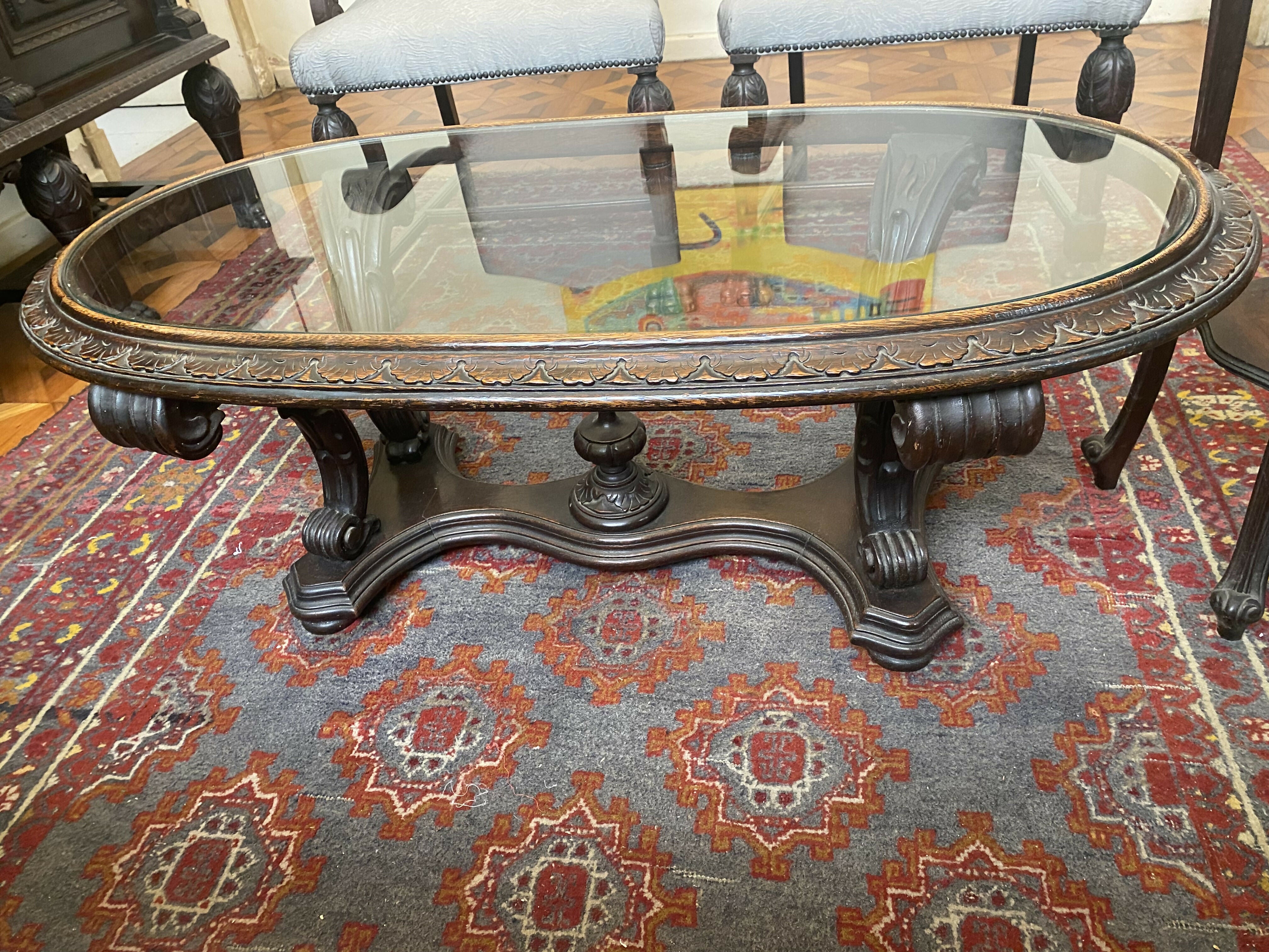 SALA DE PALÁCIO! Completa (sofá, mesa de centro, mesa de jantar, cadeiras, cristaleira, buffet e colunas)