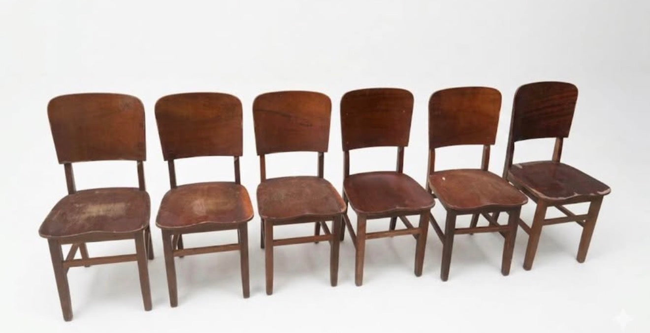 Conjunto de 6 cadeiras MIELE Imbuia maciço