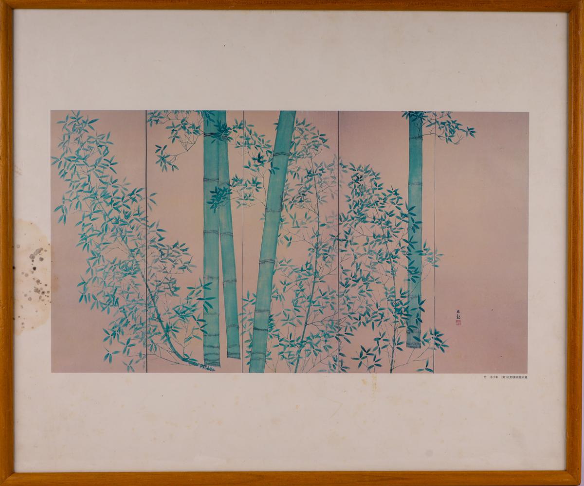 Lindo Conjunto de 5 Quadros – Reproduções de Yokoyama Taikan (Estilo Nihonga)