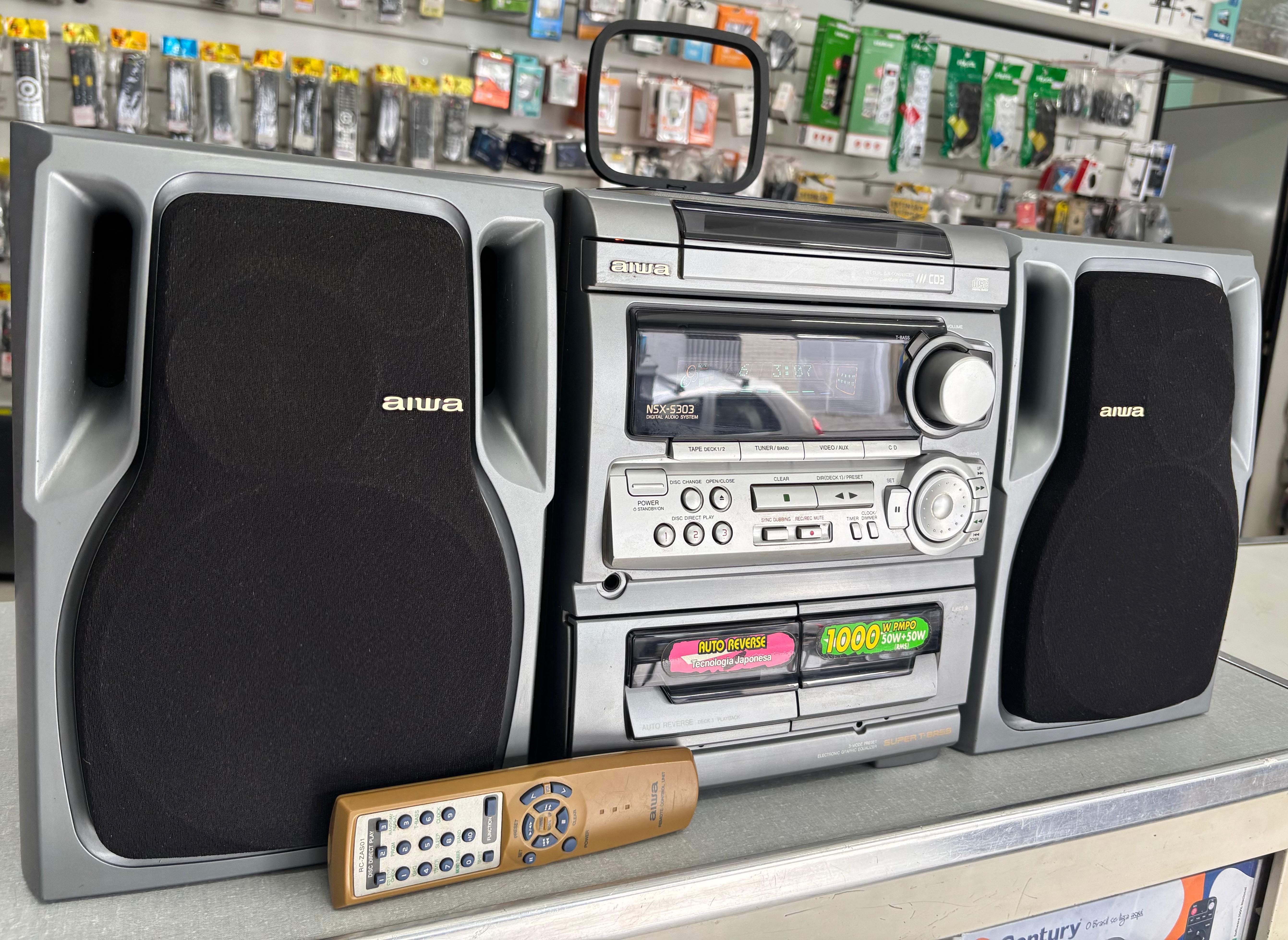 Mini System Aiwa NSX-S303 Vintage - Tecnologia Japonesa (Made in Indonesia)