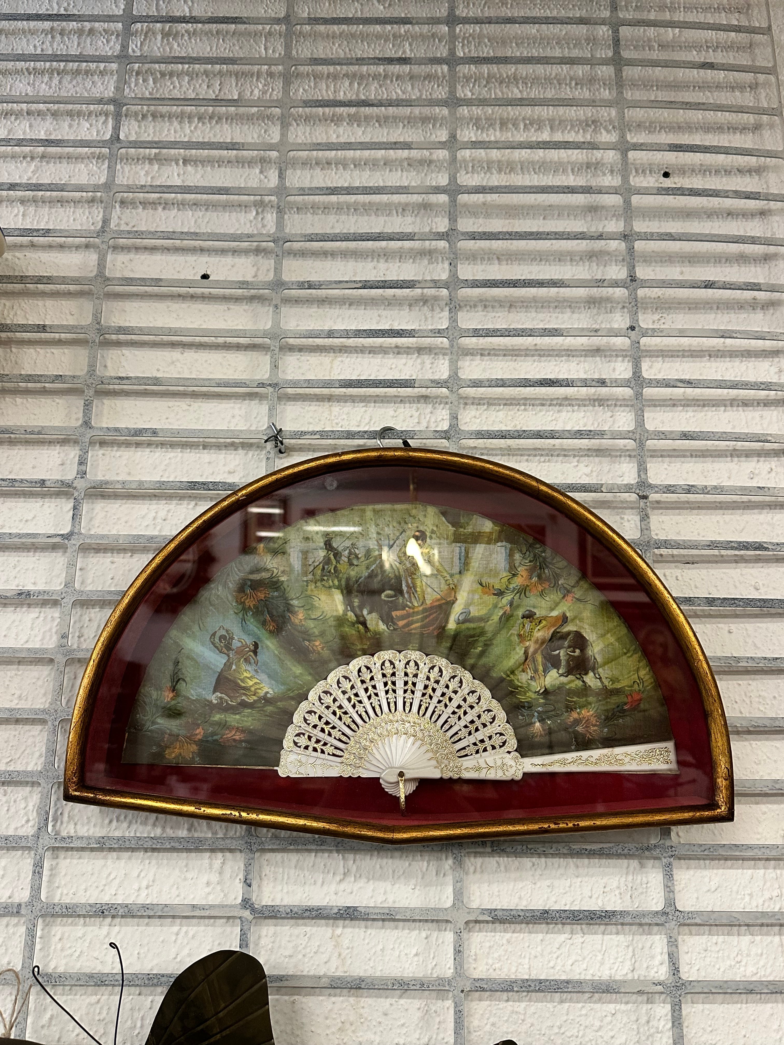 Quadro com Leque Espanhol Decorativo – Tauromaquia | Séc. XX