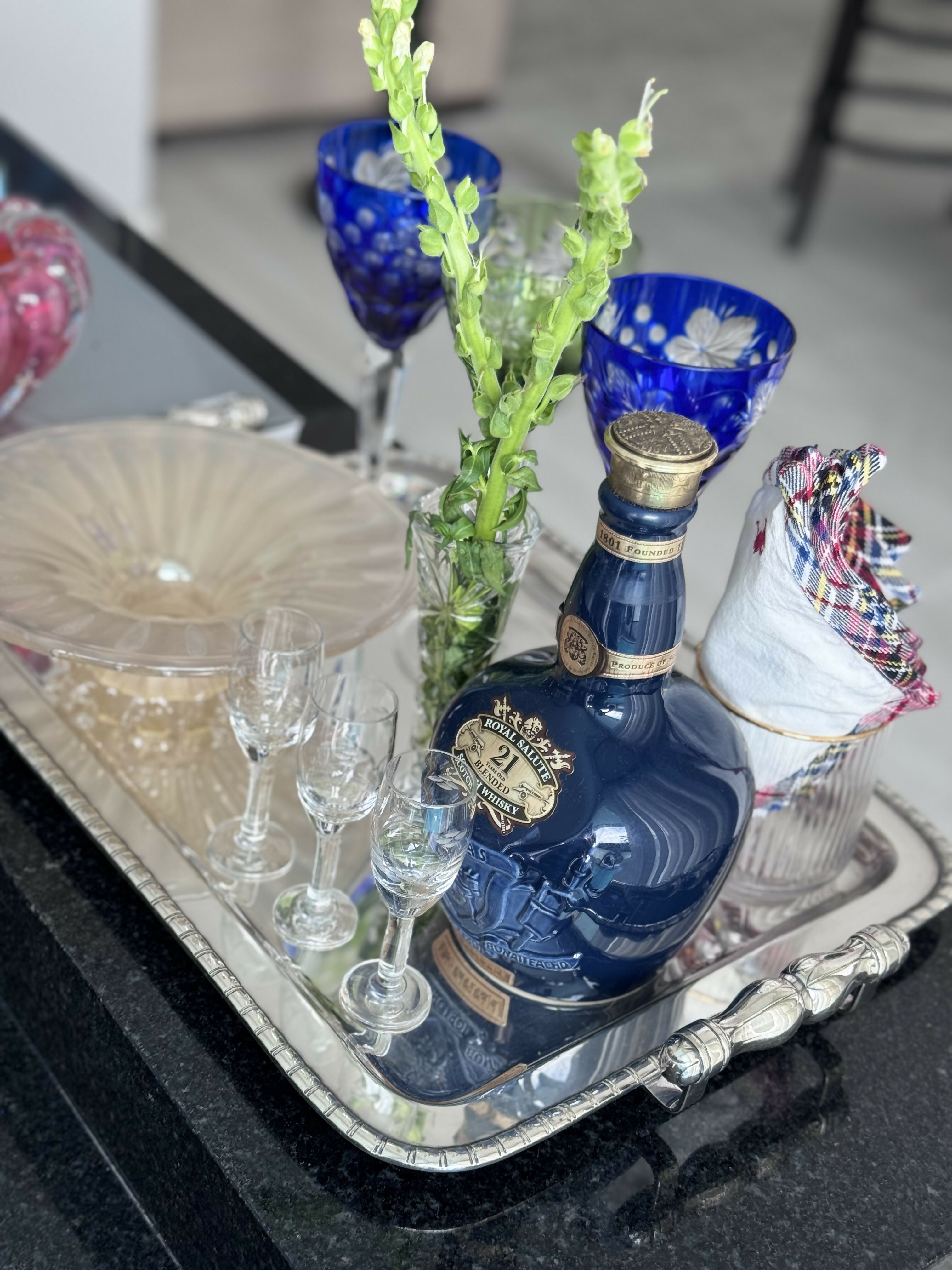 Bandeja retangular Wolff prata 90