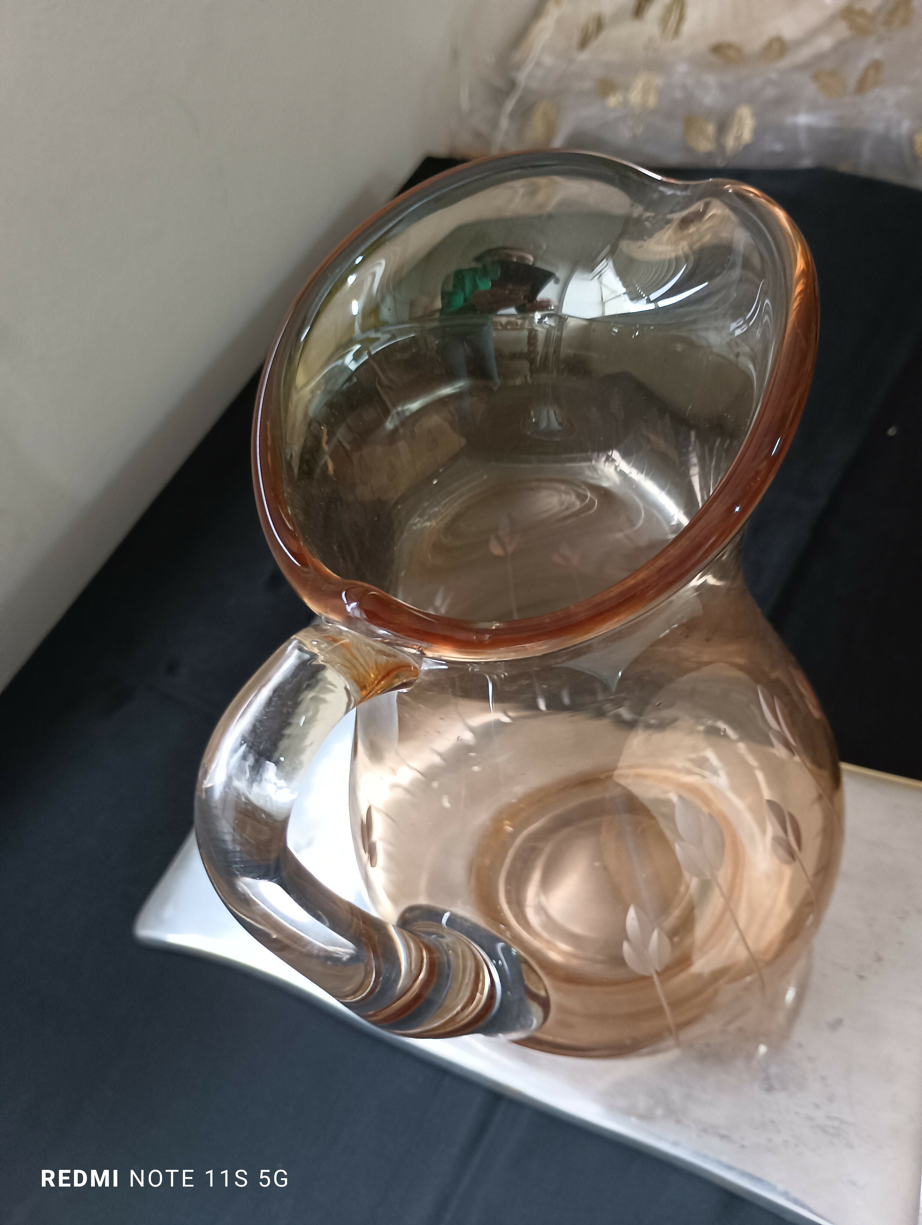 Jarra de cristal ambar