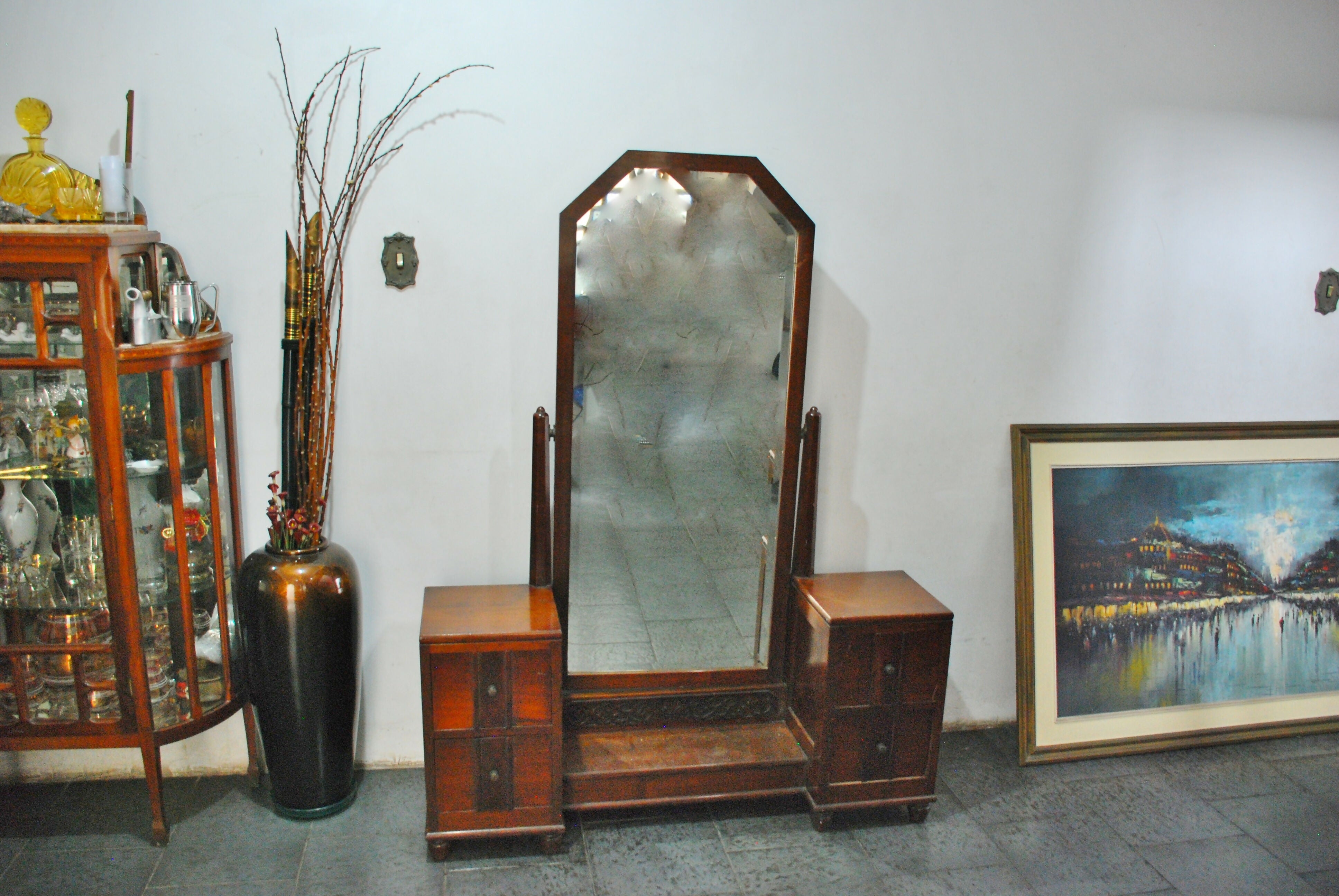 penteadeira anos 20 , espelho cristal , articulado