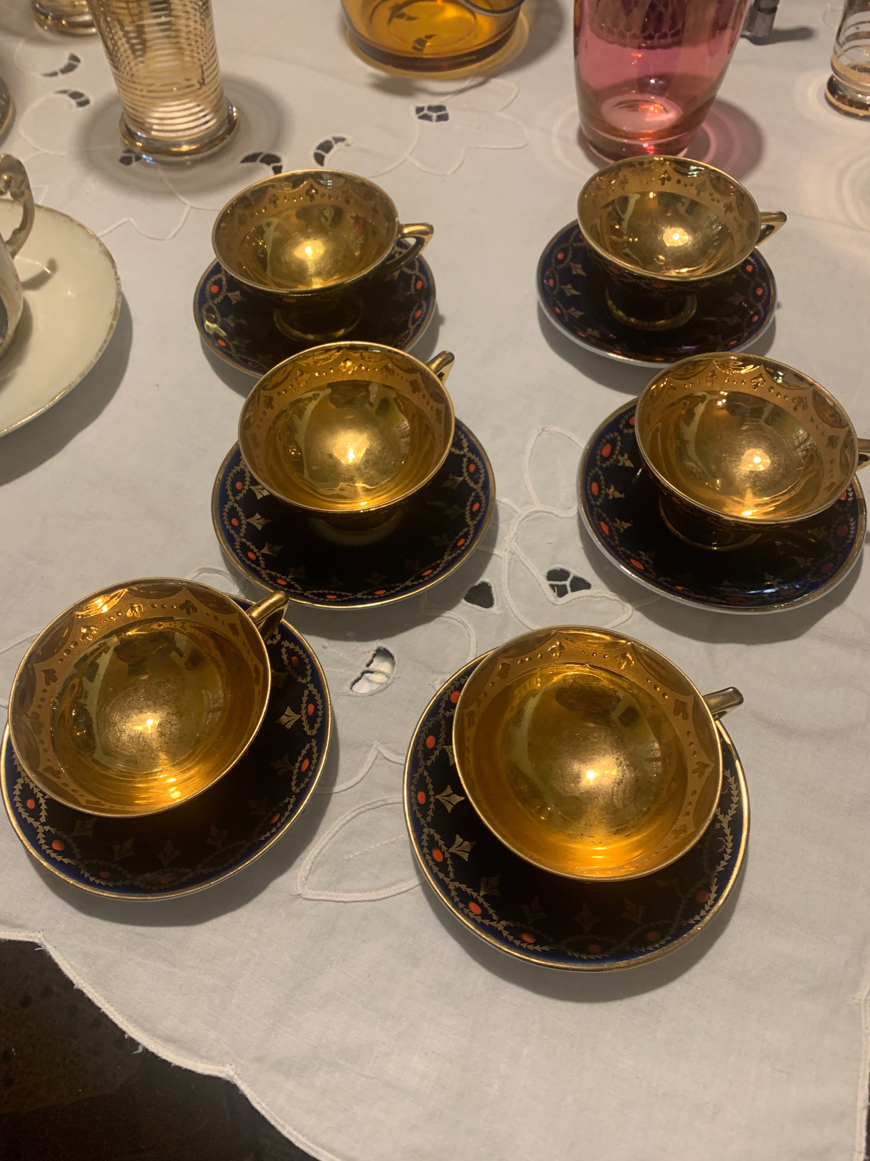 Jogo xícaras café porcelana alemã Otto perfeitíssimo estado