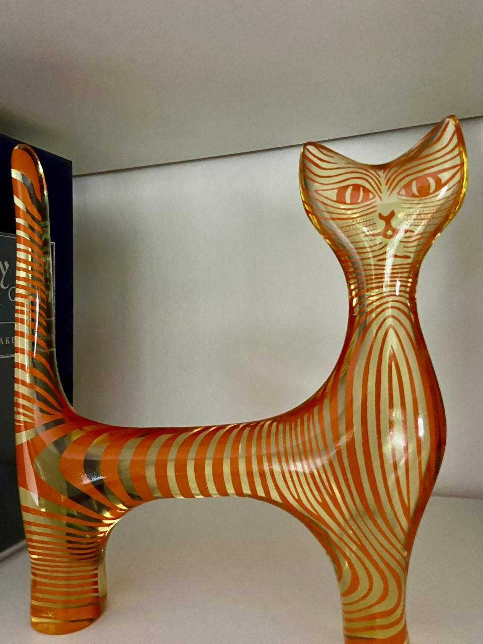 Gato em resina assinado por Abraham Palatnik (DMCPS_286)