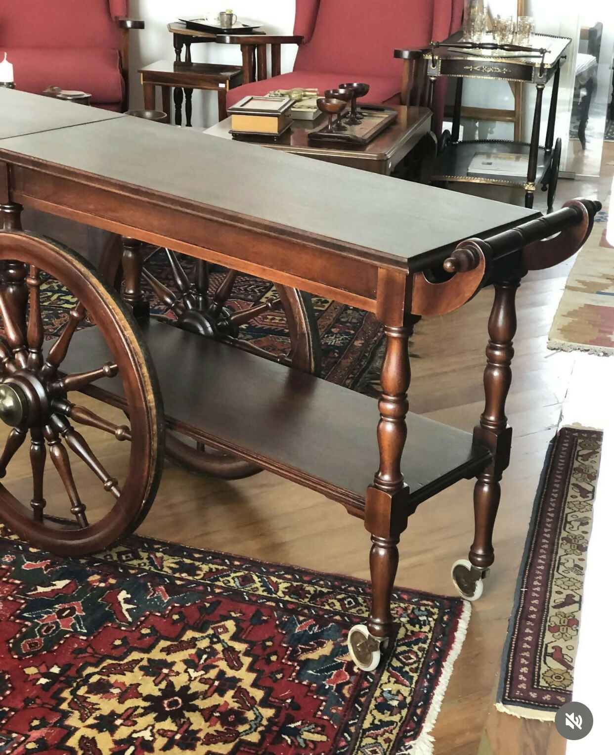 Carrinho de chá com abas laterais dobráveis